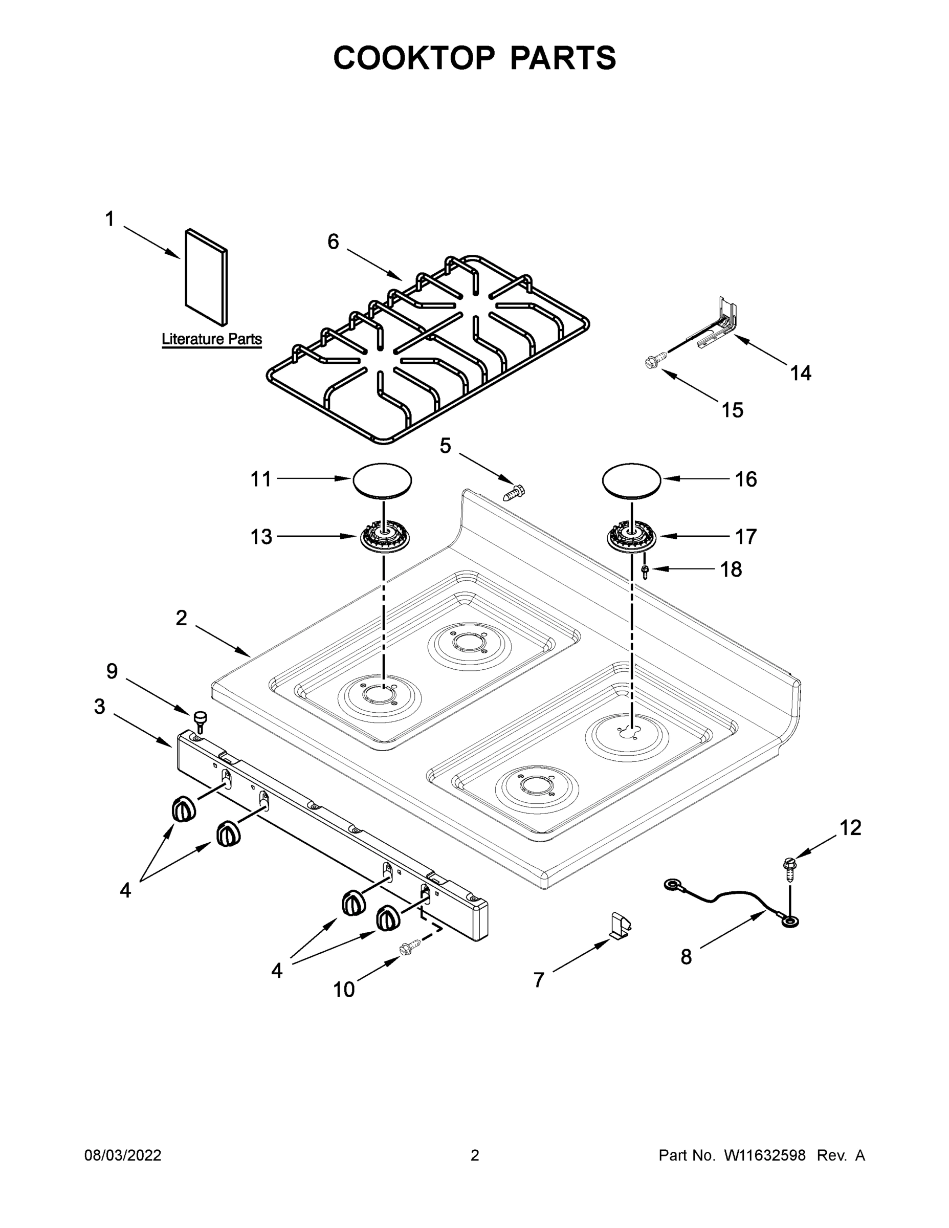 02 - COOKTOP PARTS