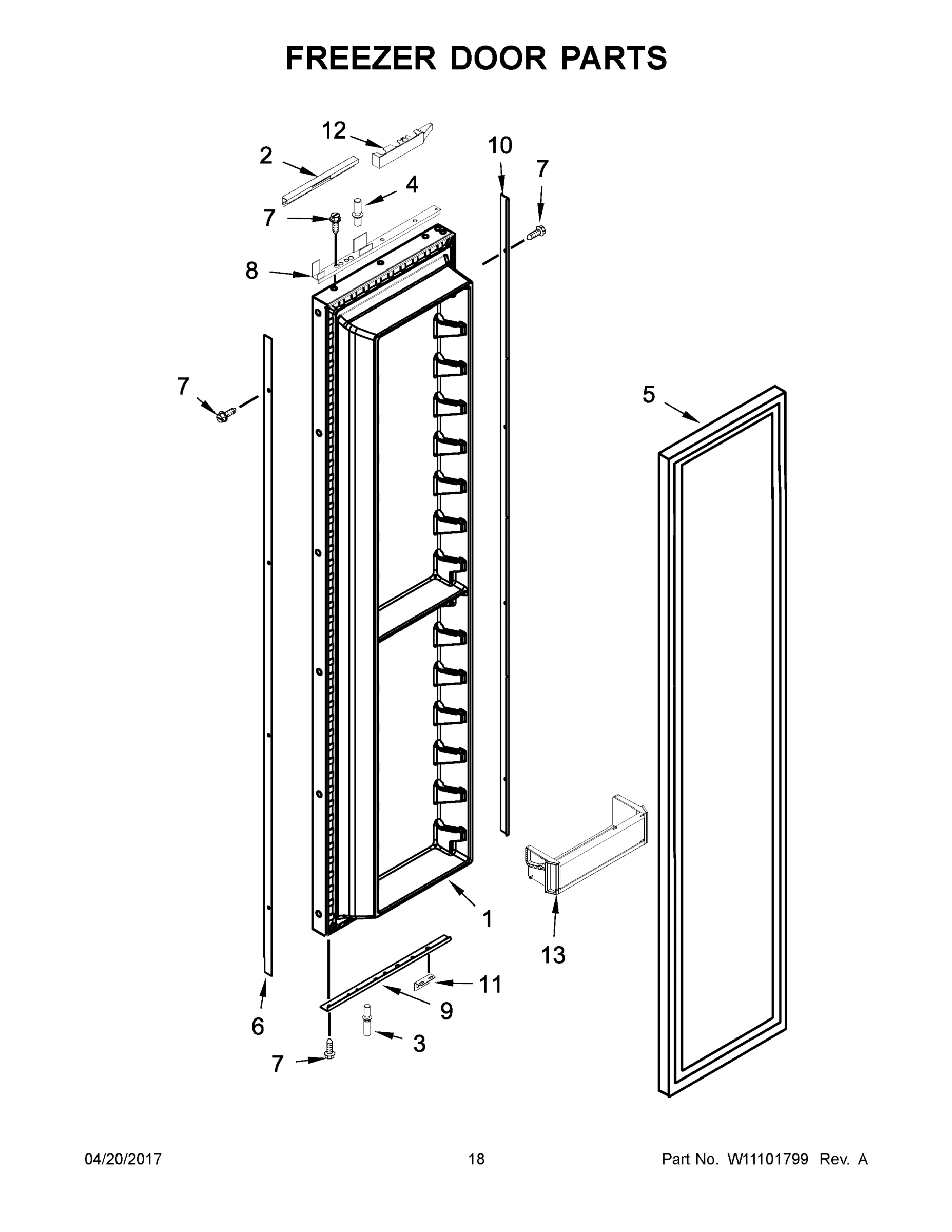 10 - FREEZER DOOR PARTS