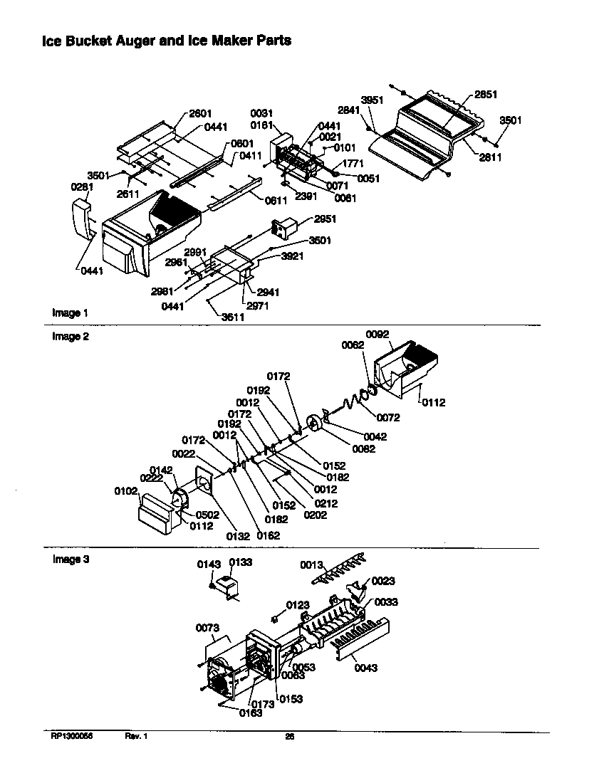 07 - ICE BUCKET AUGER AND ICE MAKER PARTS