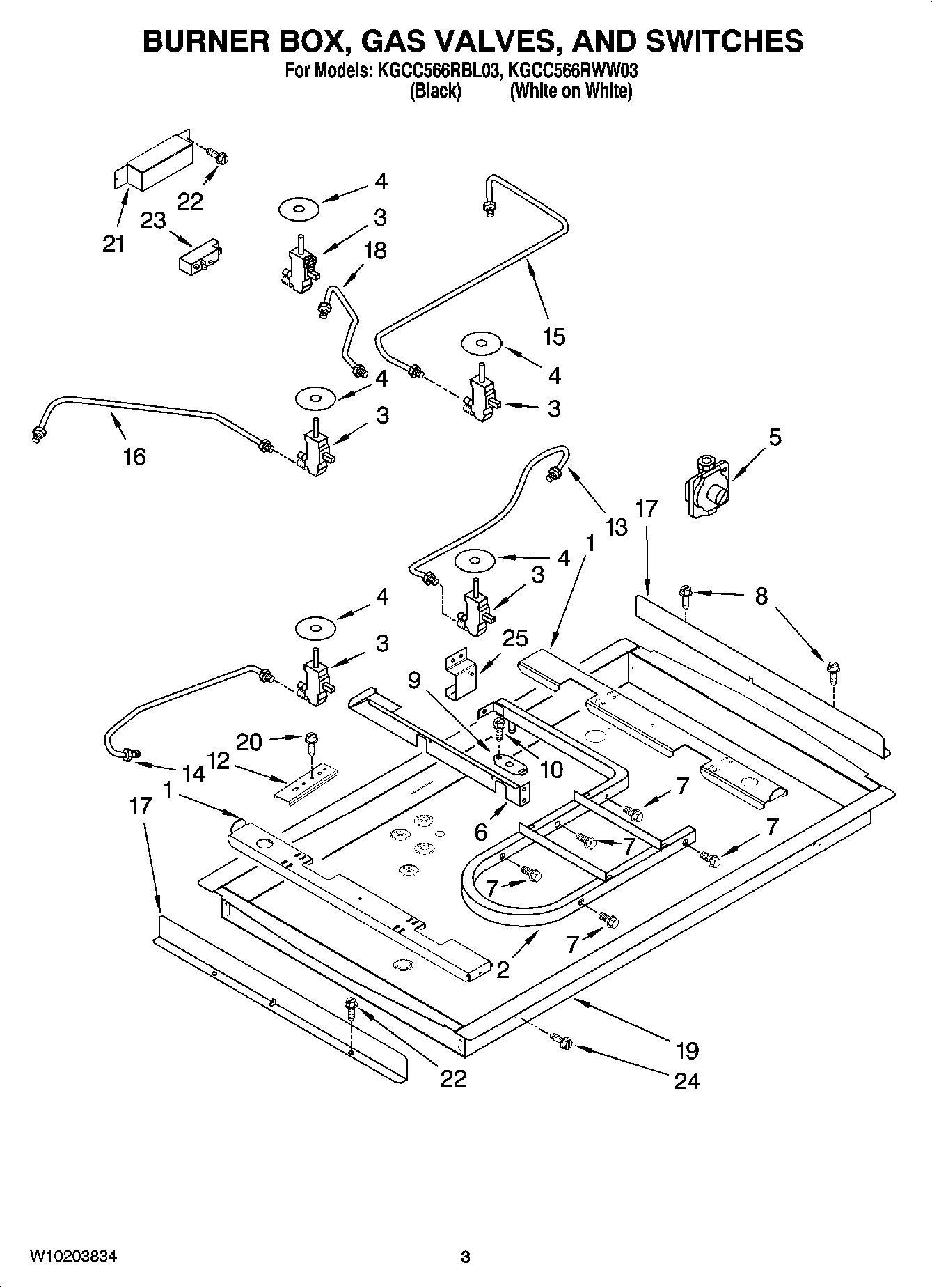 02 - BURNER BOX, GAS VALVES, AND SWITCHES, OPTIONAL PARTS