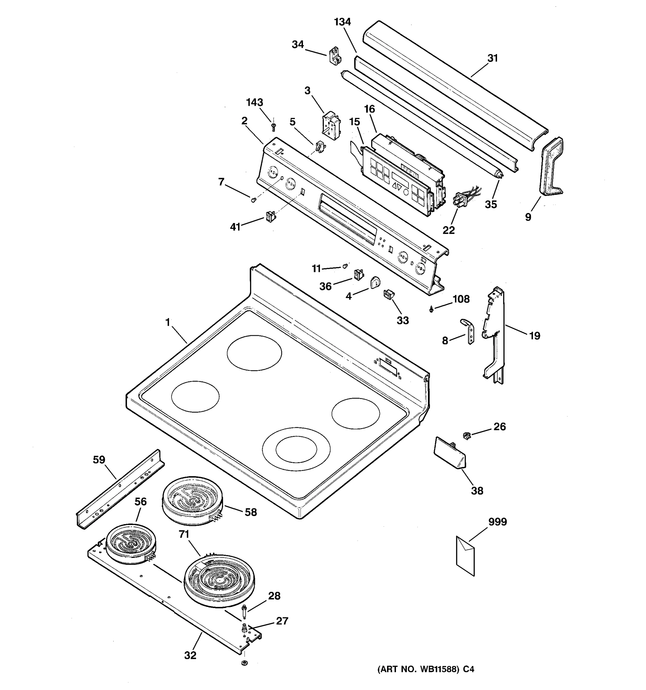 CONTROL PANEL & COOKTOP