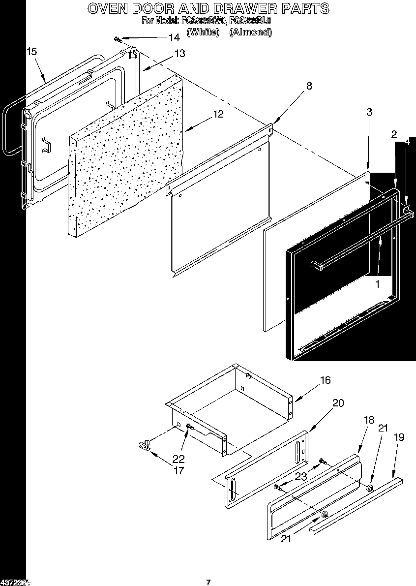 07 - OVEN DOOR AND DRAWER