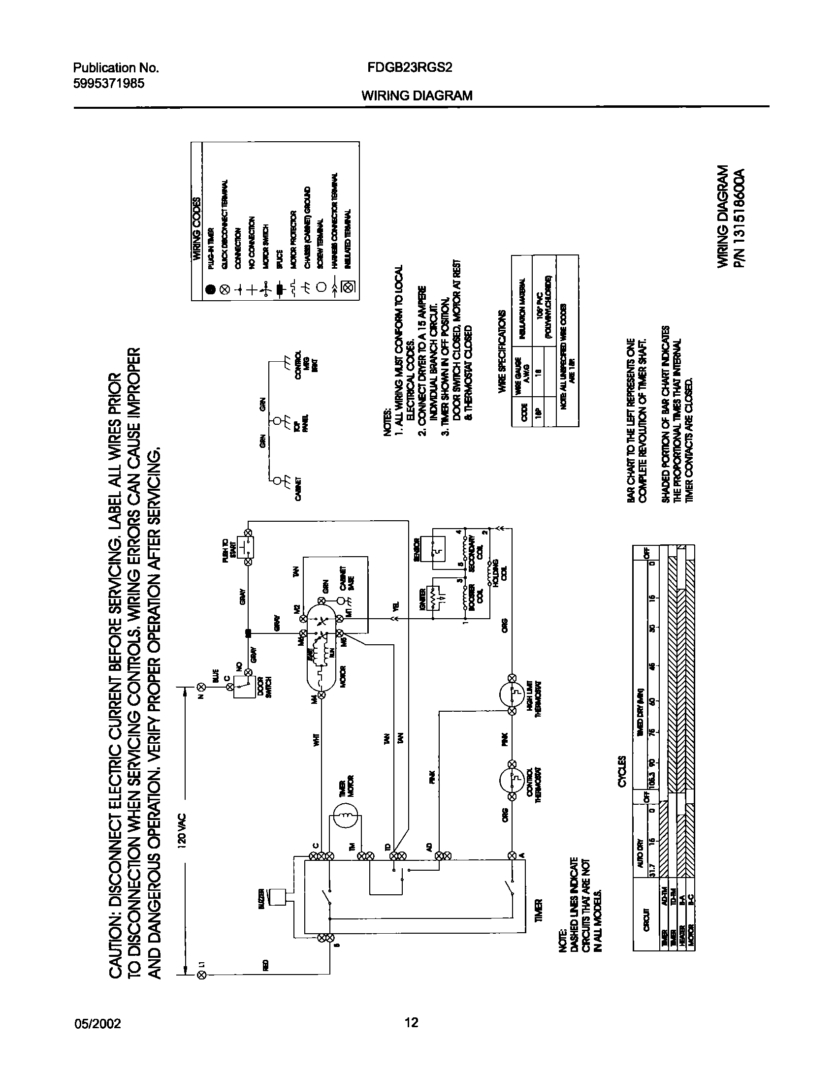 12 - 131518600 WIRING DIAGRAM