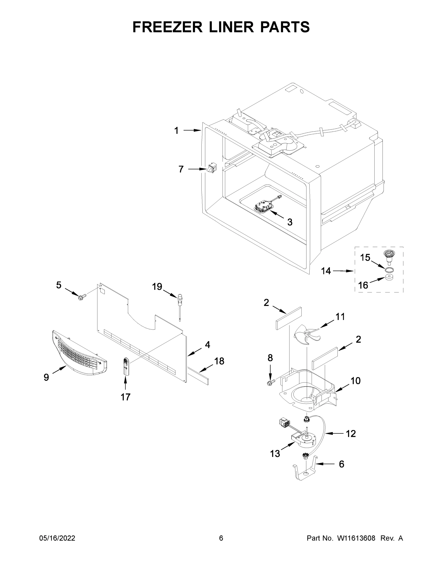 04 - FREEZER LINER PARTS