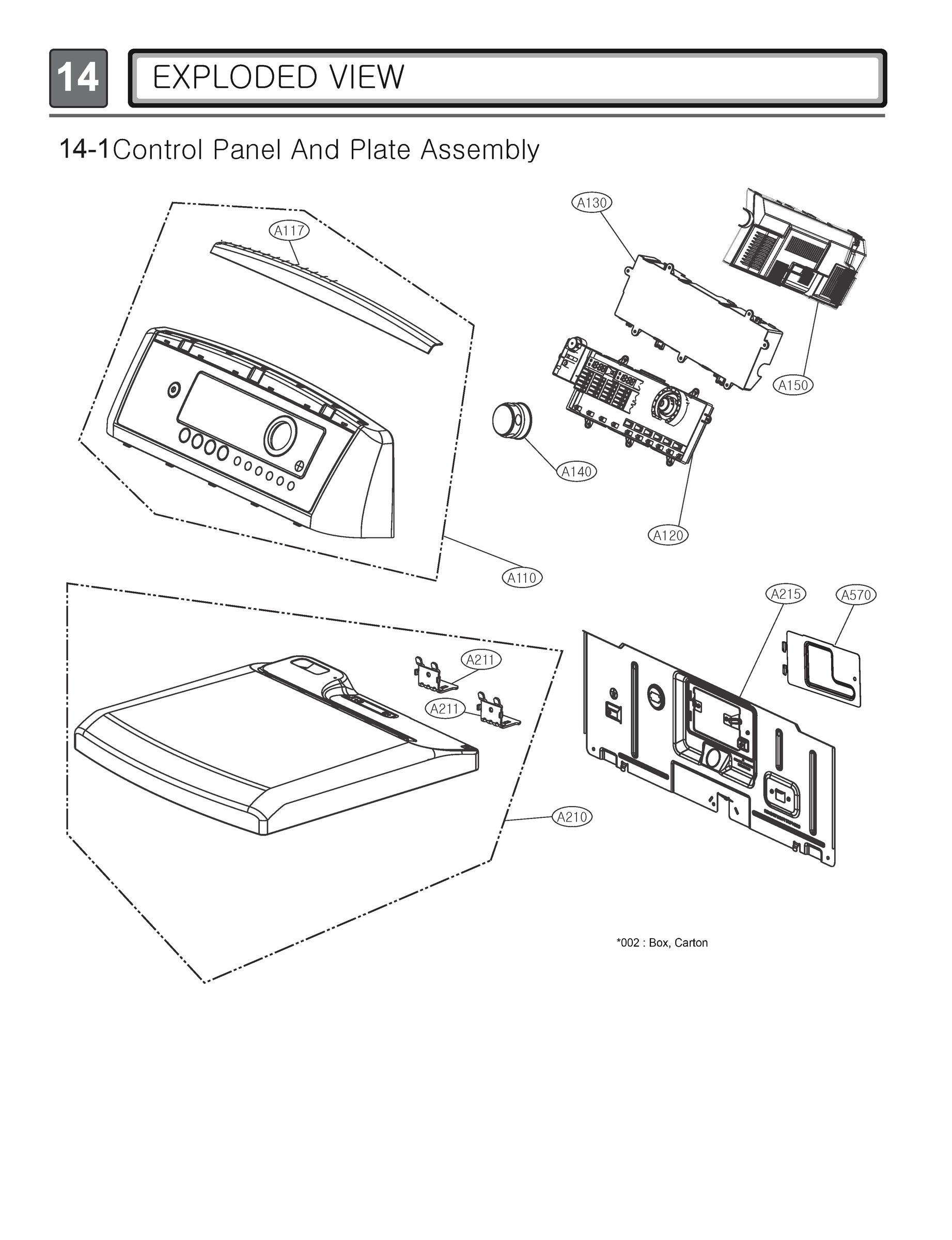 CONTROL PANEL AND PLATE ASSEMBLY