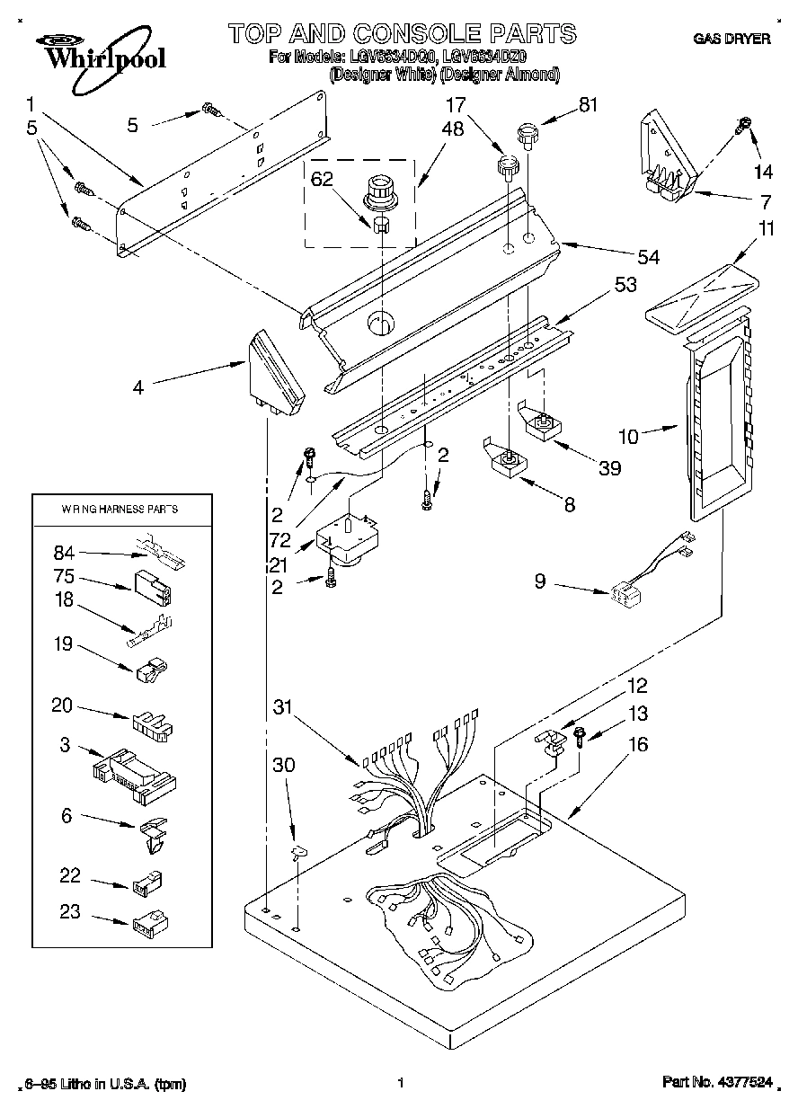 01 - TOP AND CONSOLE, LIT/OPTIONAL