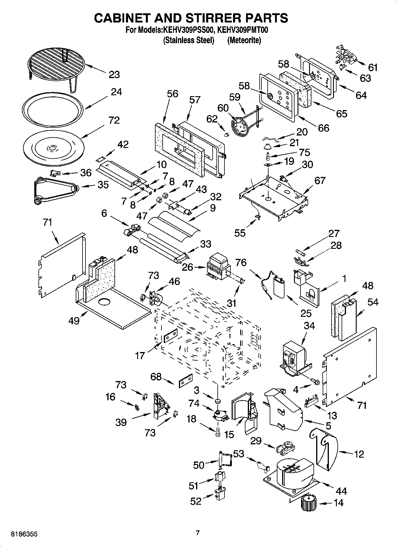 06 - CABINET AND STIRRER PARTS
