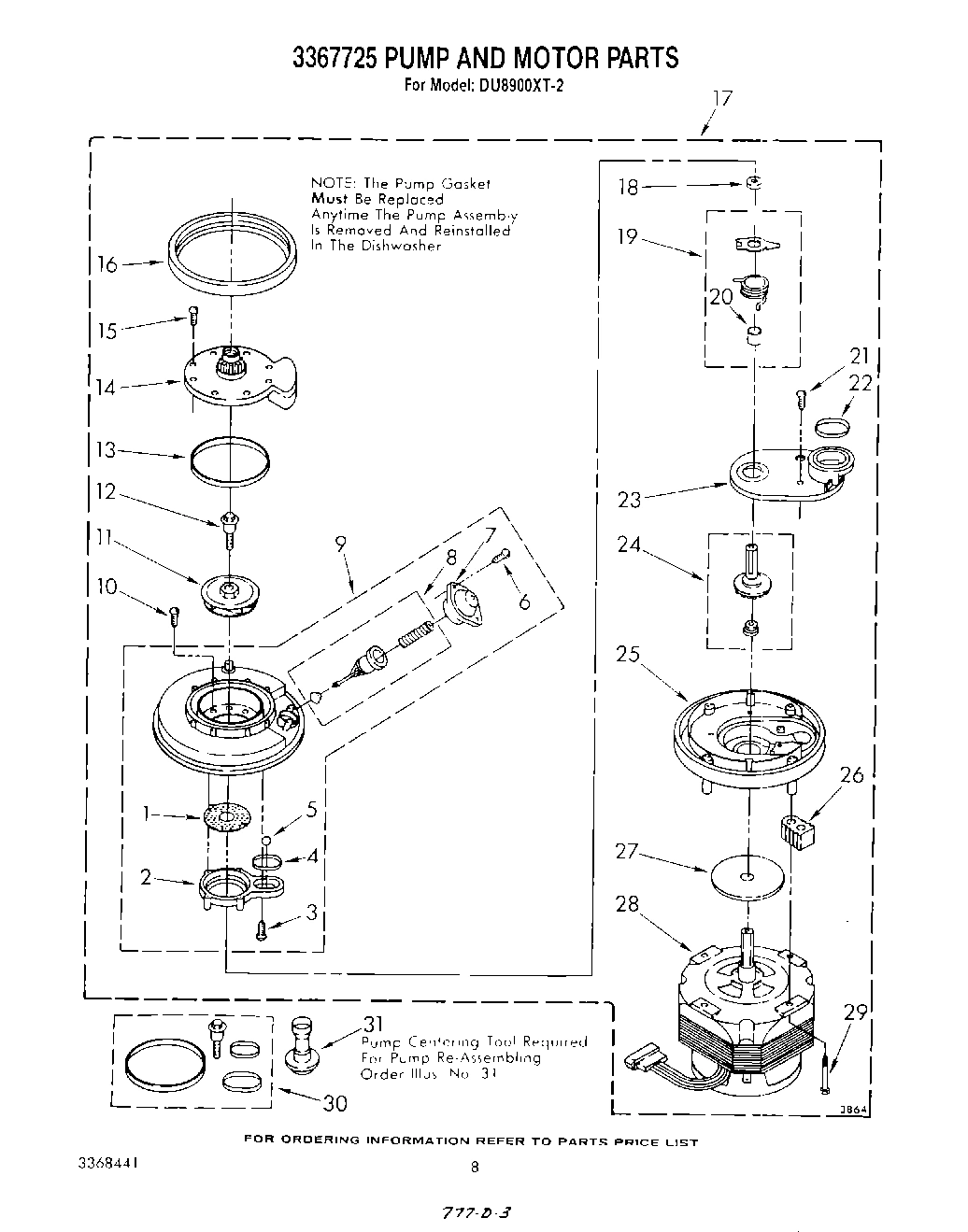 06 - 3367725 PUMP AND MOTOR