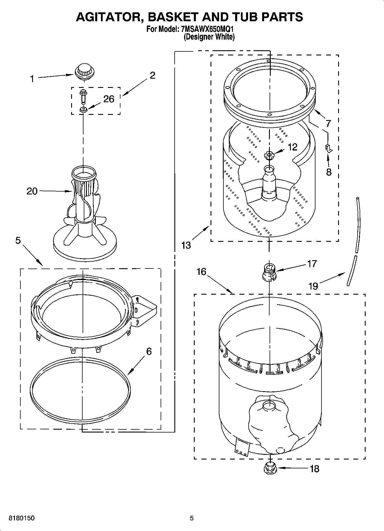 03 - AGITATOR, BASKET AND TUB PARTS