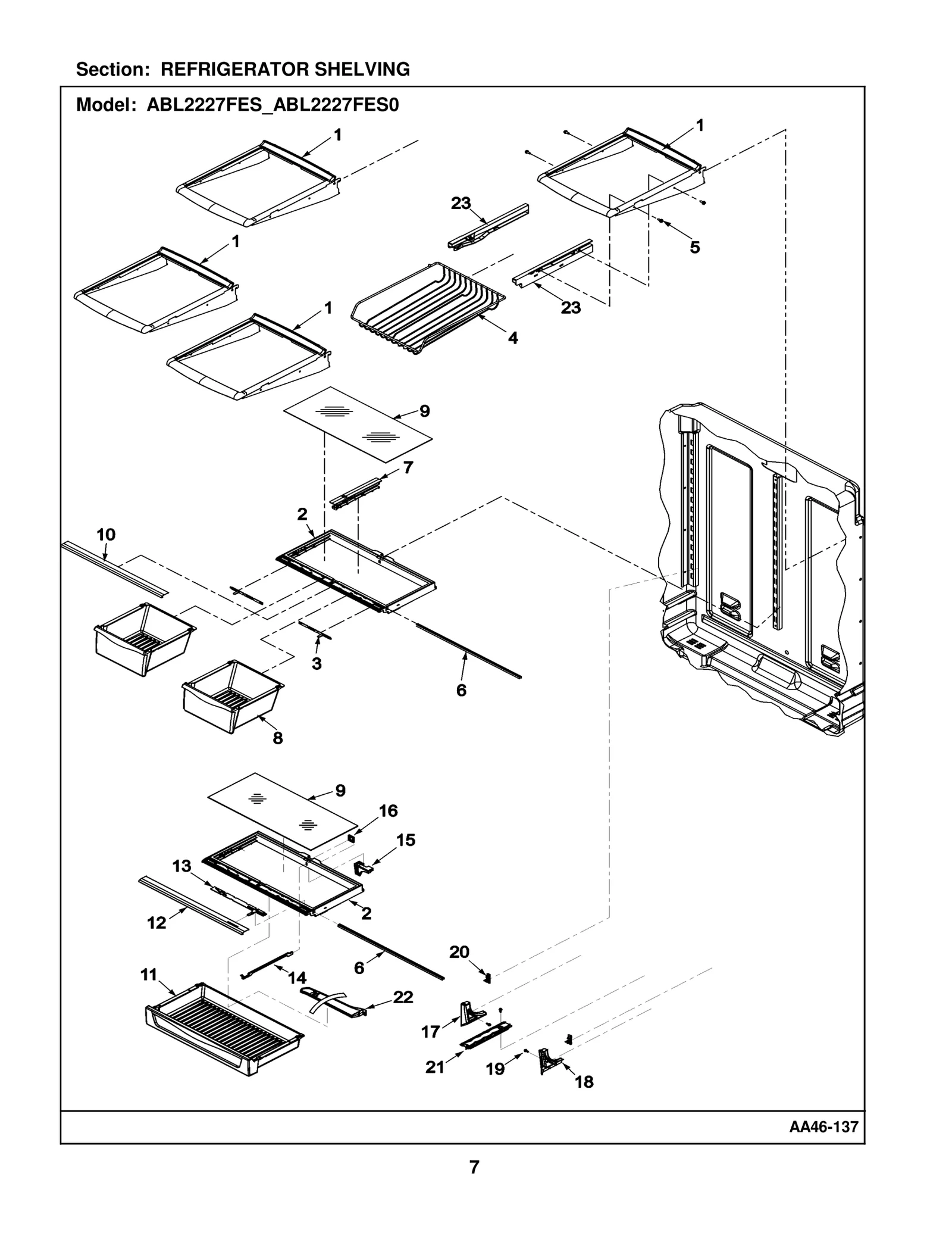 REFRIGERATOR SHELVING