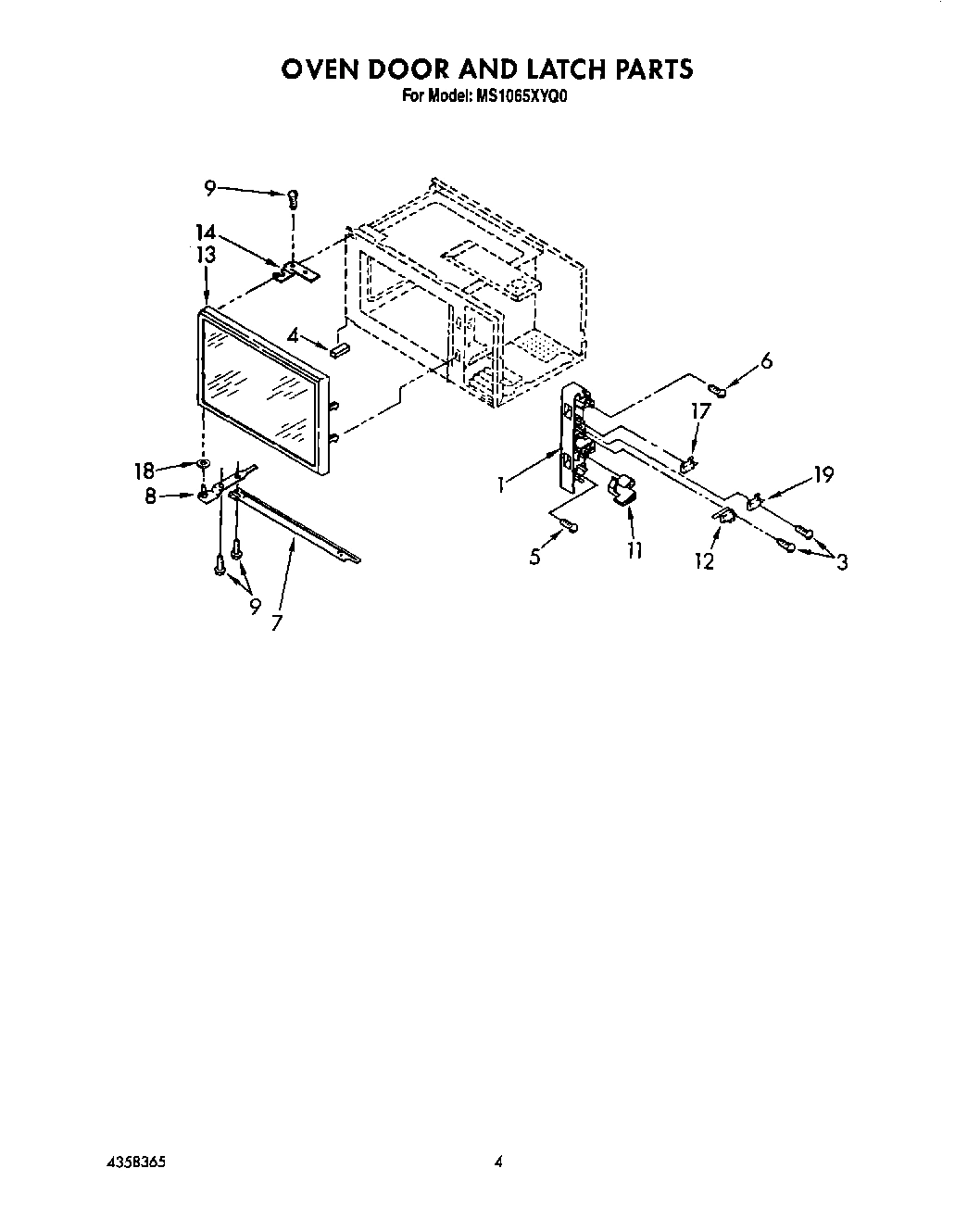 04 - OVEN DOOR AND LATCH