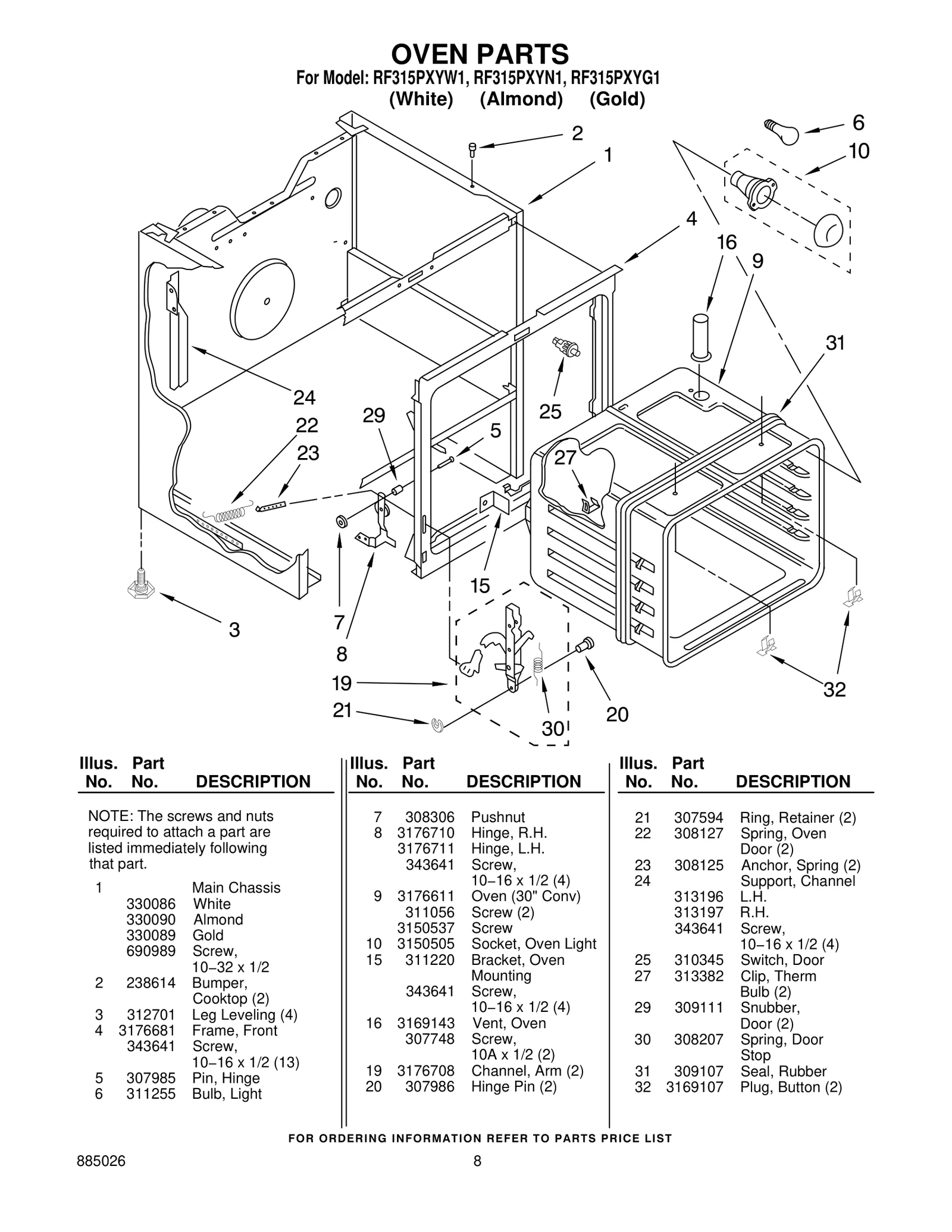 OVEN PARTS