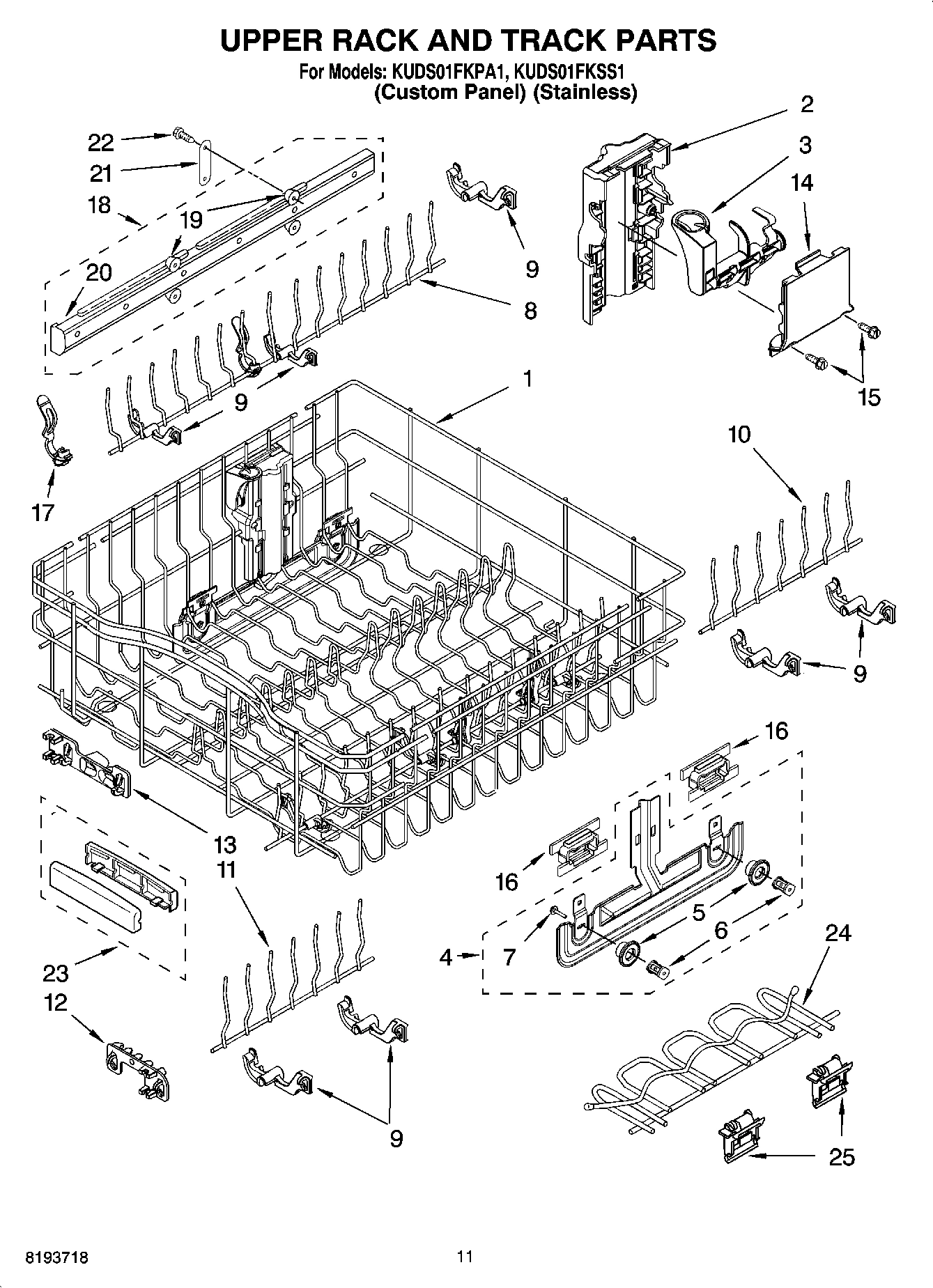 09 - UPPER RACK AND TRACK PARTS