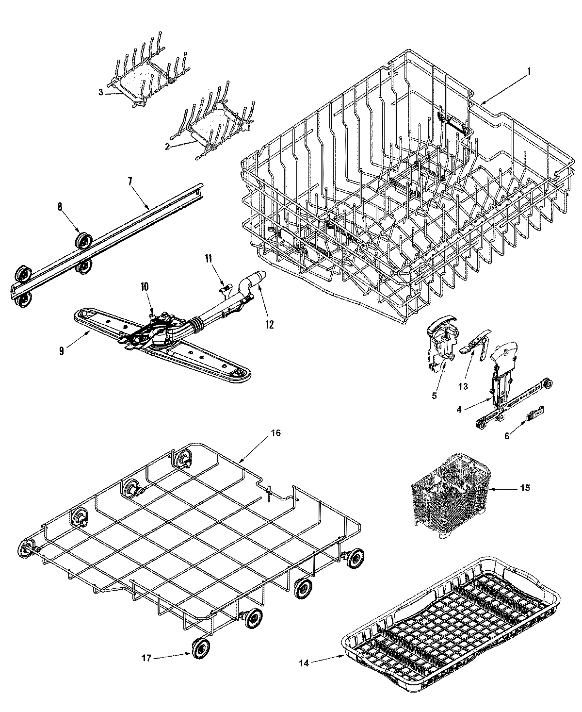 05 - TRACK & RACK ASSEMBLY (MIDDLE/LWR)