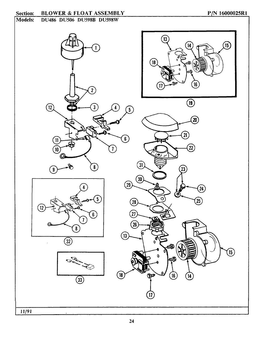 01 - BLOWER & FLOAT ASSEMBLY