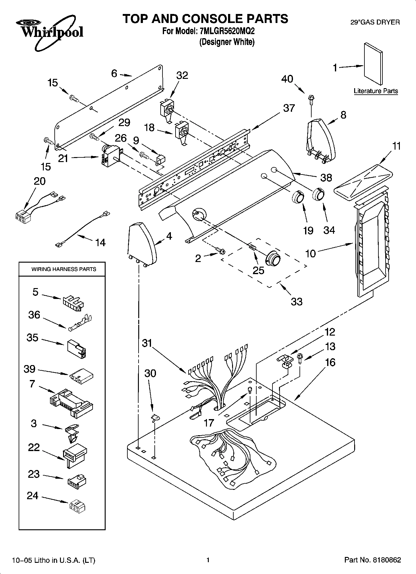01 - TOP AND CONSOLE PARTS