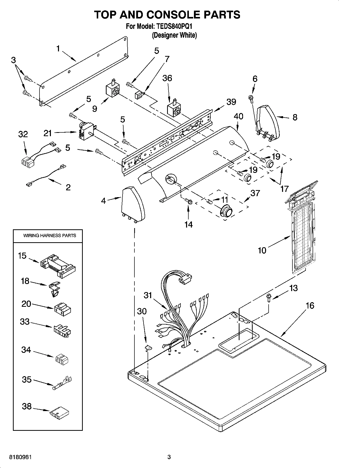 02 - TOP AND CONSOLE PARTS