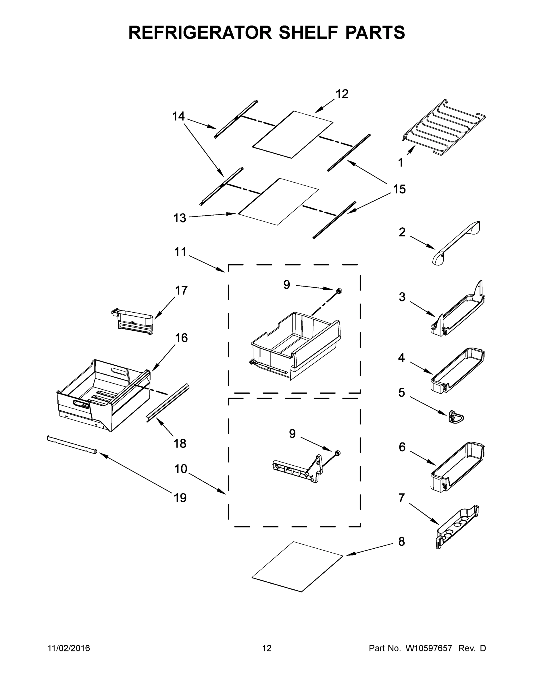 07 - REFRIGERATOR SHELF PARTS