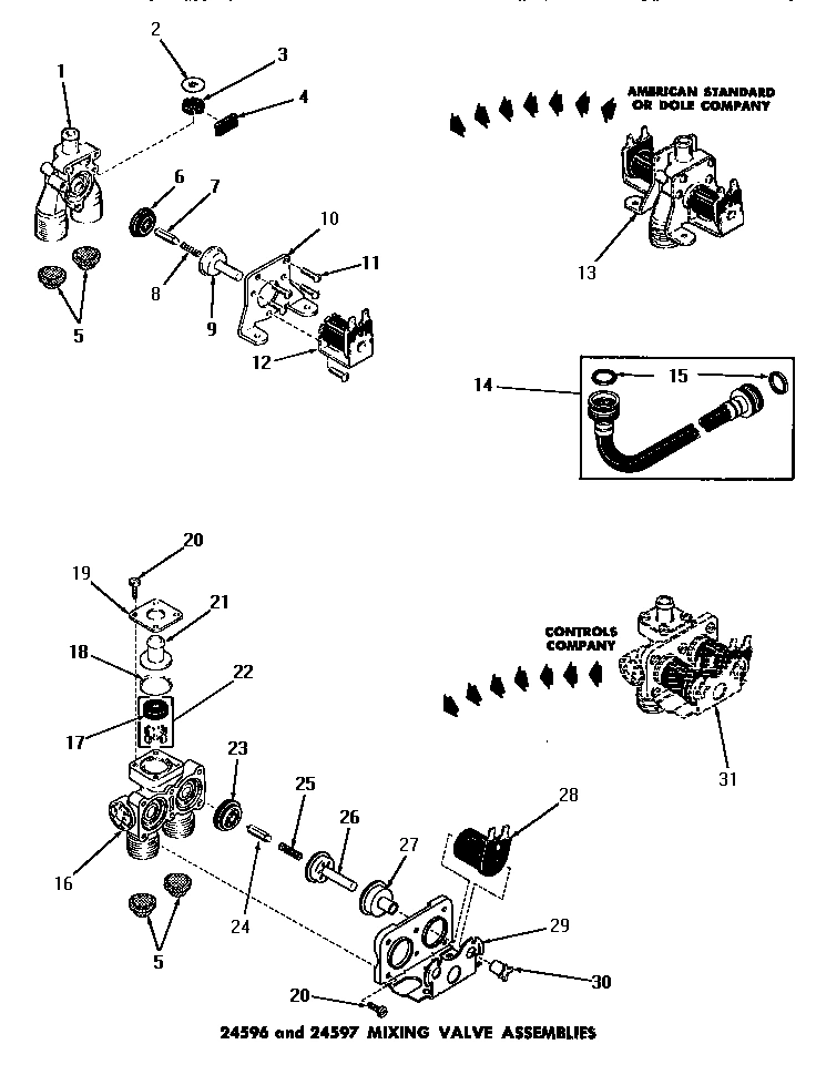 02 - 24596 & 24597 MIXING VALVE ASSEMBLIES