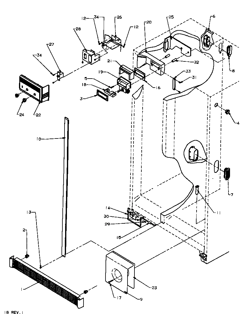 16 - REF/FZ CONTROLS AND CABINET PARTS