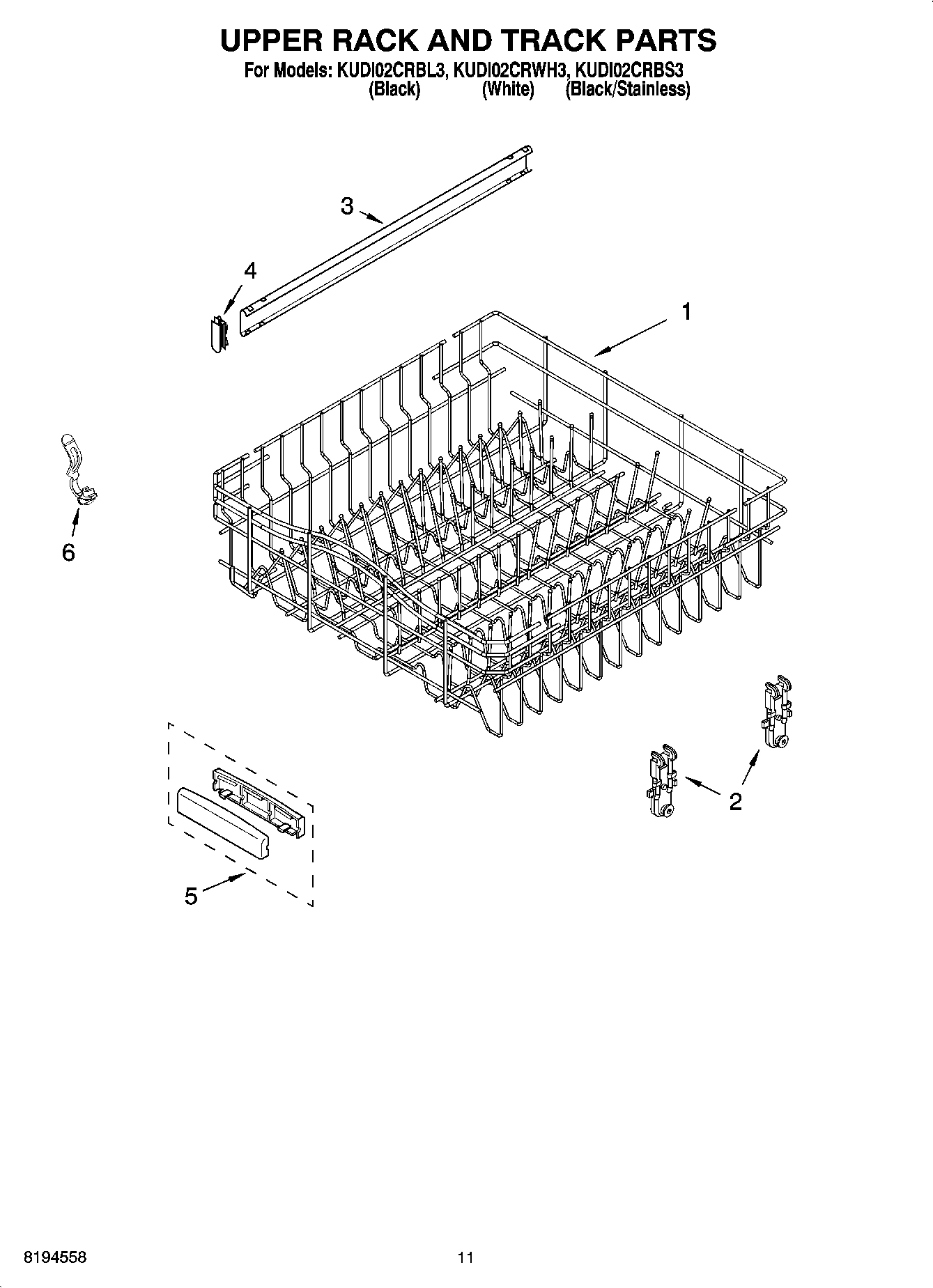 09 - UPPER RACK AND TRACK PARTS