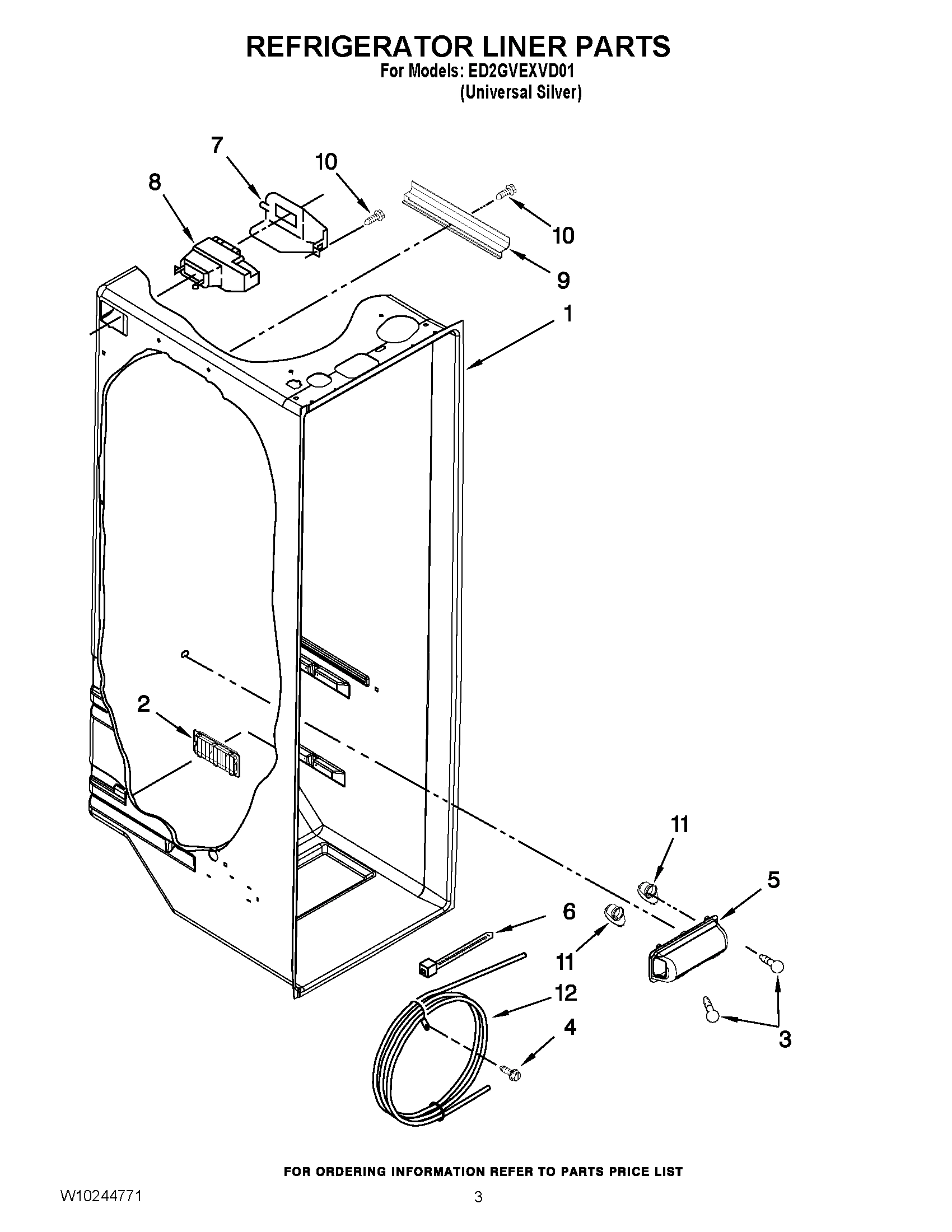02 - REFRIGERATOR LINER PARTS