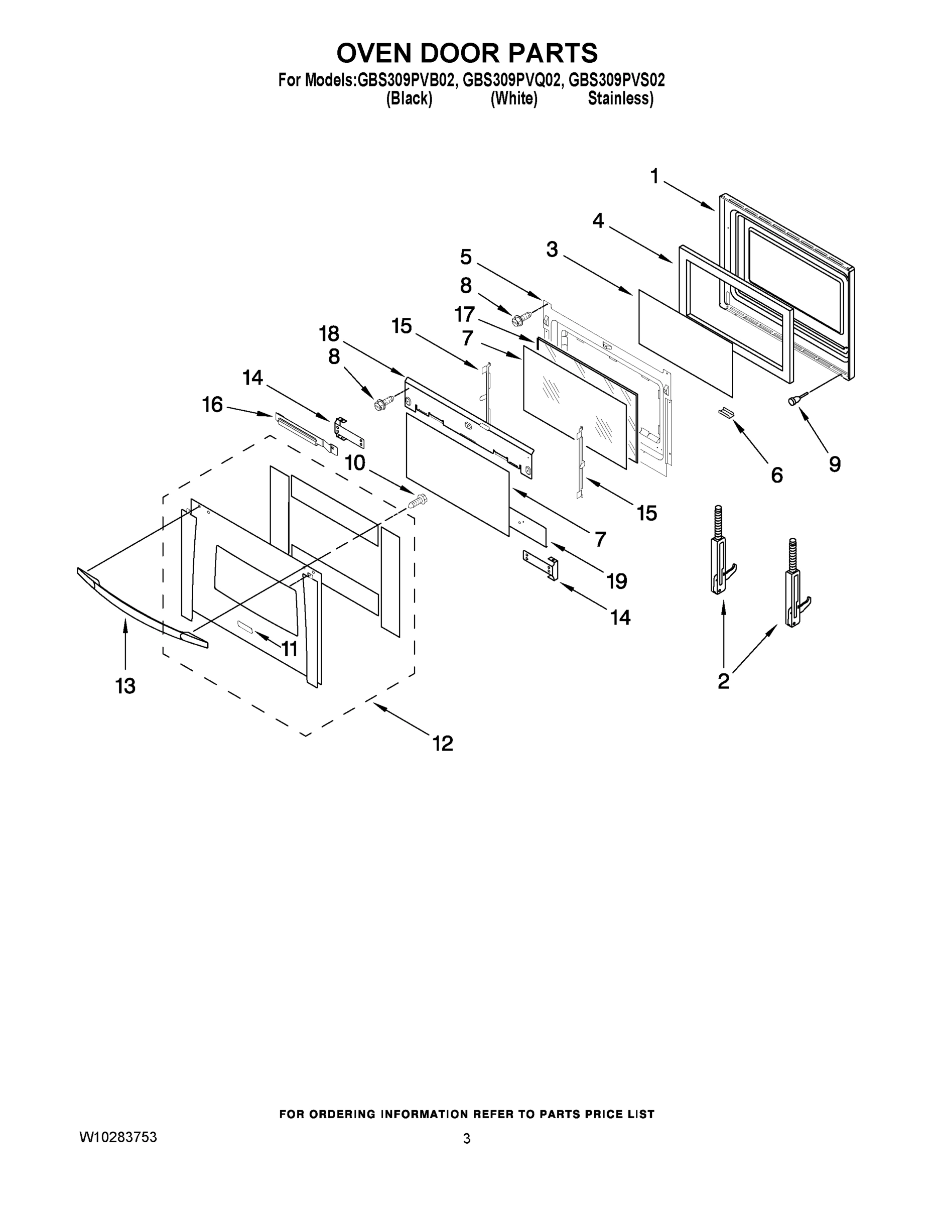 02 - OVEN DOOR PARTS