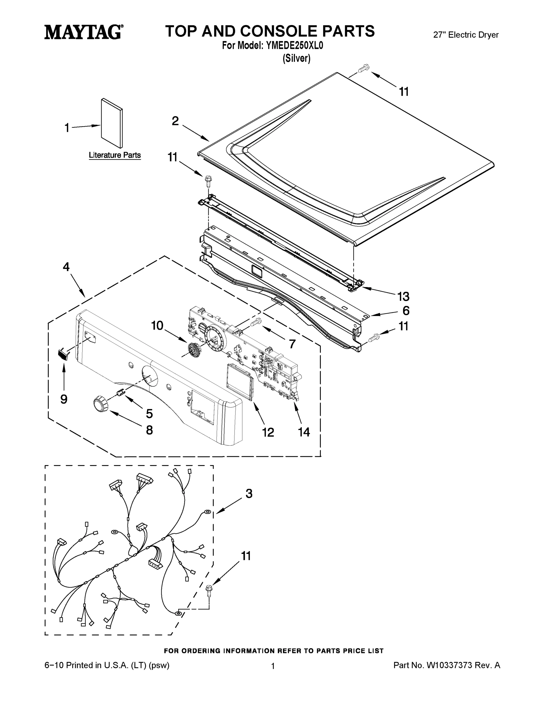 01 - TOP AND CONSOLE PARTS