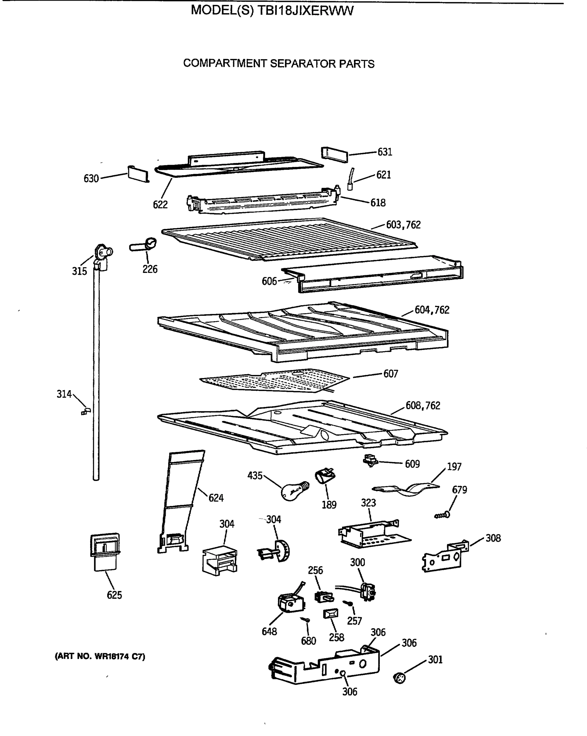 COMPARTMENT SEPARATOR PARTS