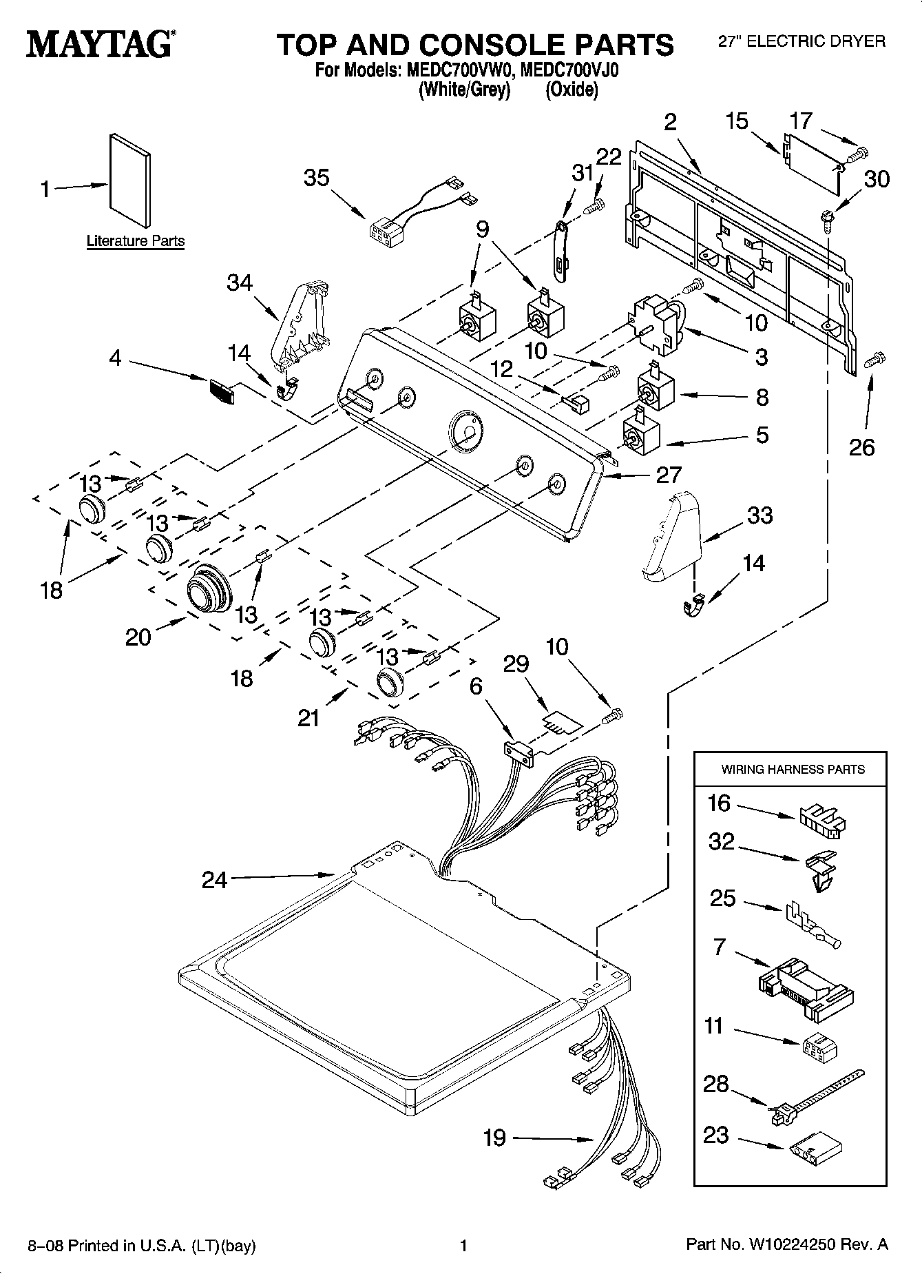 01 - TOP AND CONSOLE PARTS