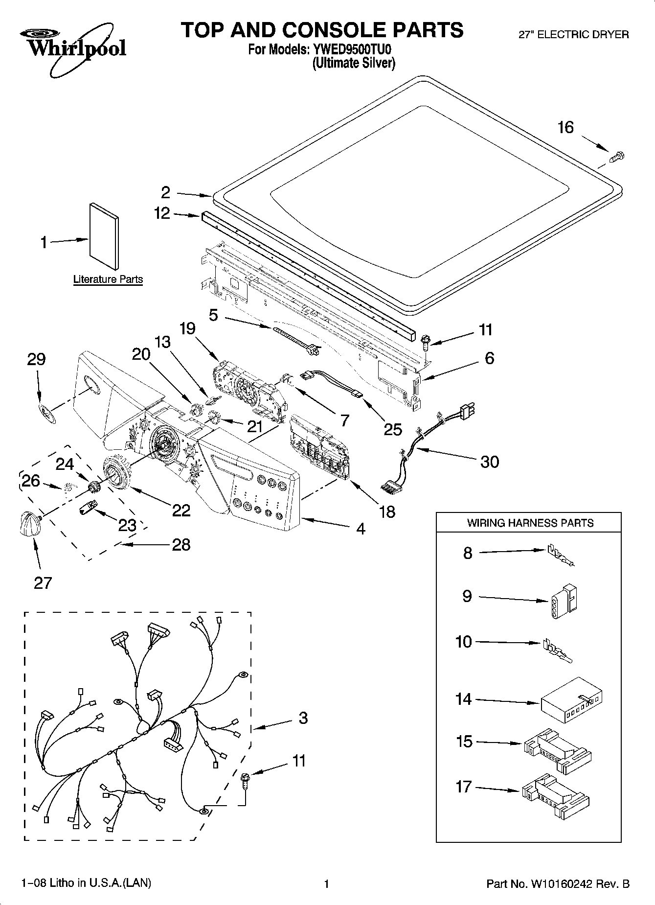 01 - TOP AND CONSOLE PARTS
