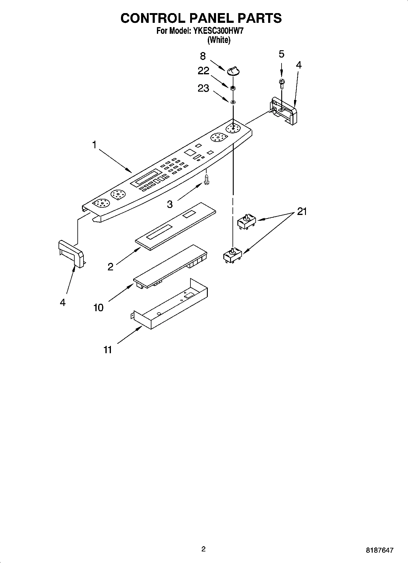 02 - CONTROL PANEL PARTS