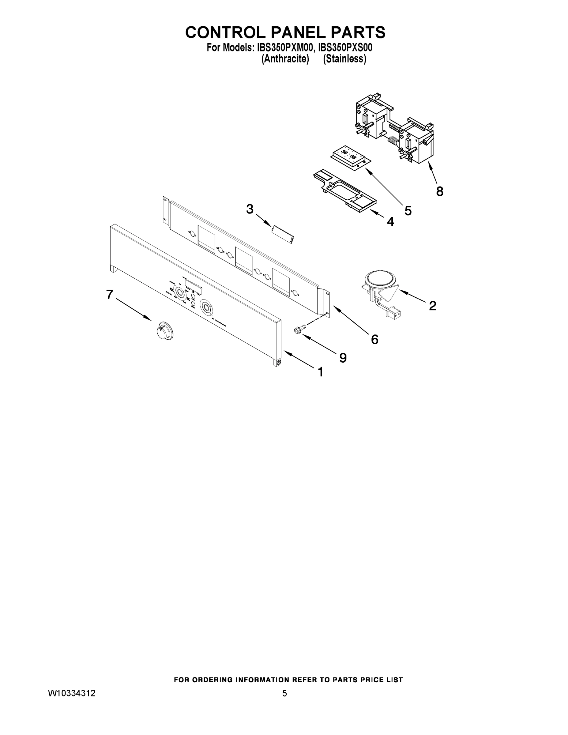 04 - CONTROL PANEL PARTS