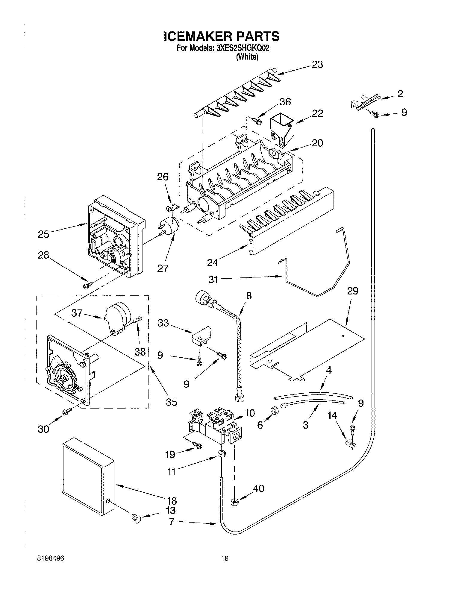 12 - ICEMAKER PARTS, PARTS NOT ILLUSTRATED