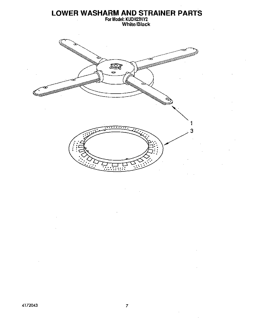 05 - LOWER WASHARM AND STRAINER