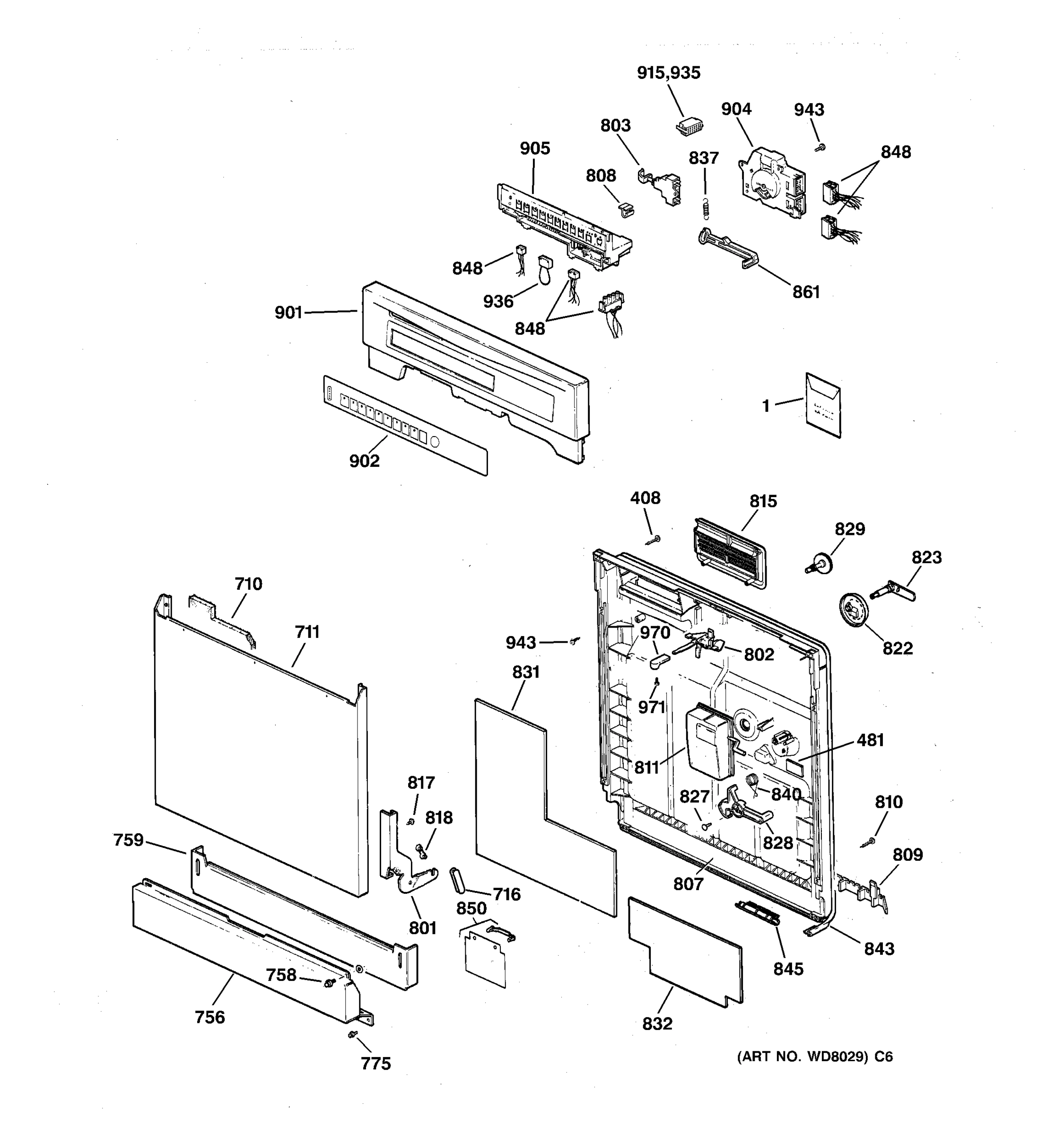 ESCUTCHEON & DOOR ASSEMBLY