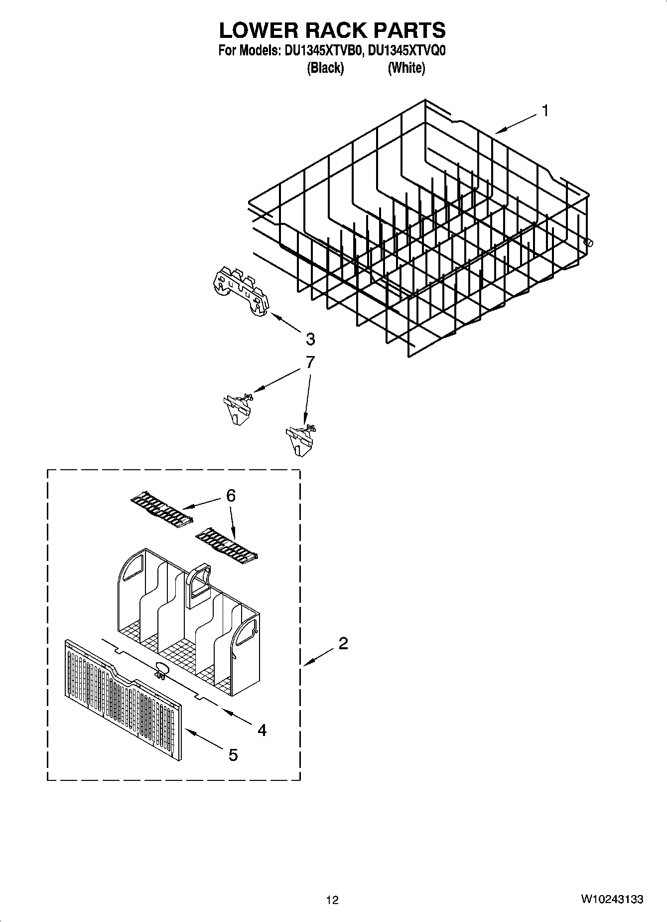 10 - LOWER RACK PARTS