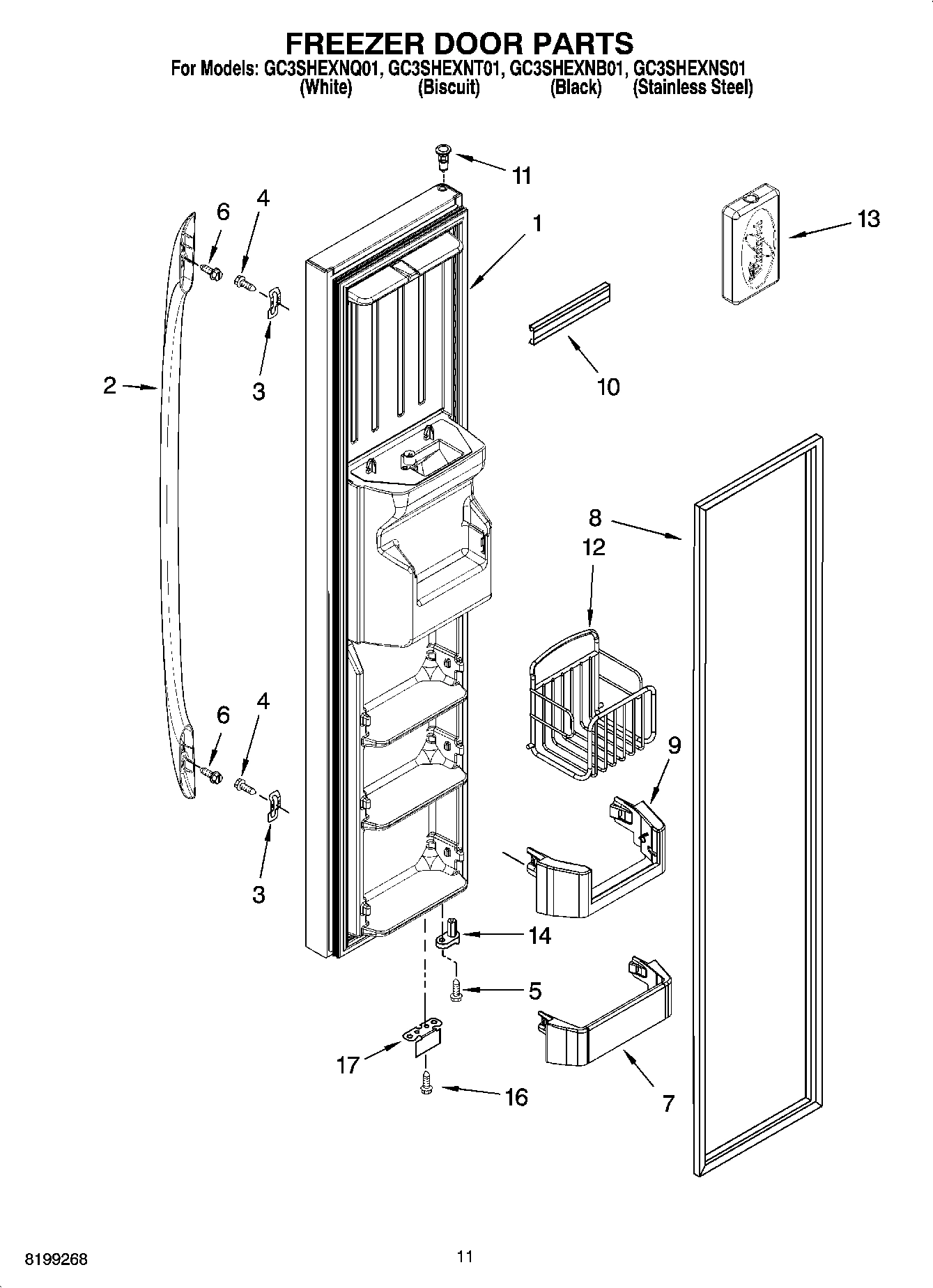 07 - FREEZER DOOR PARTS