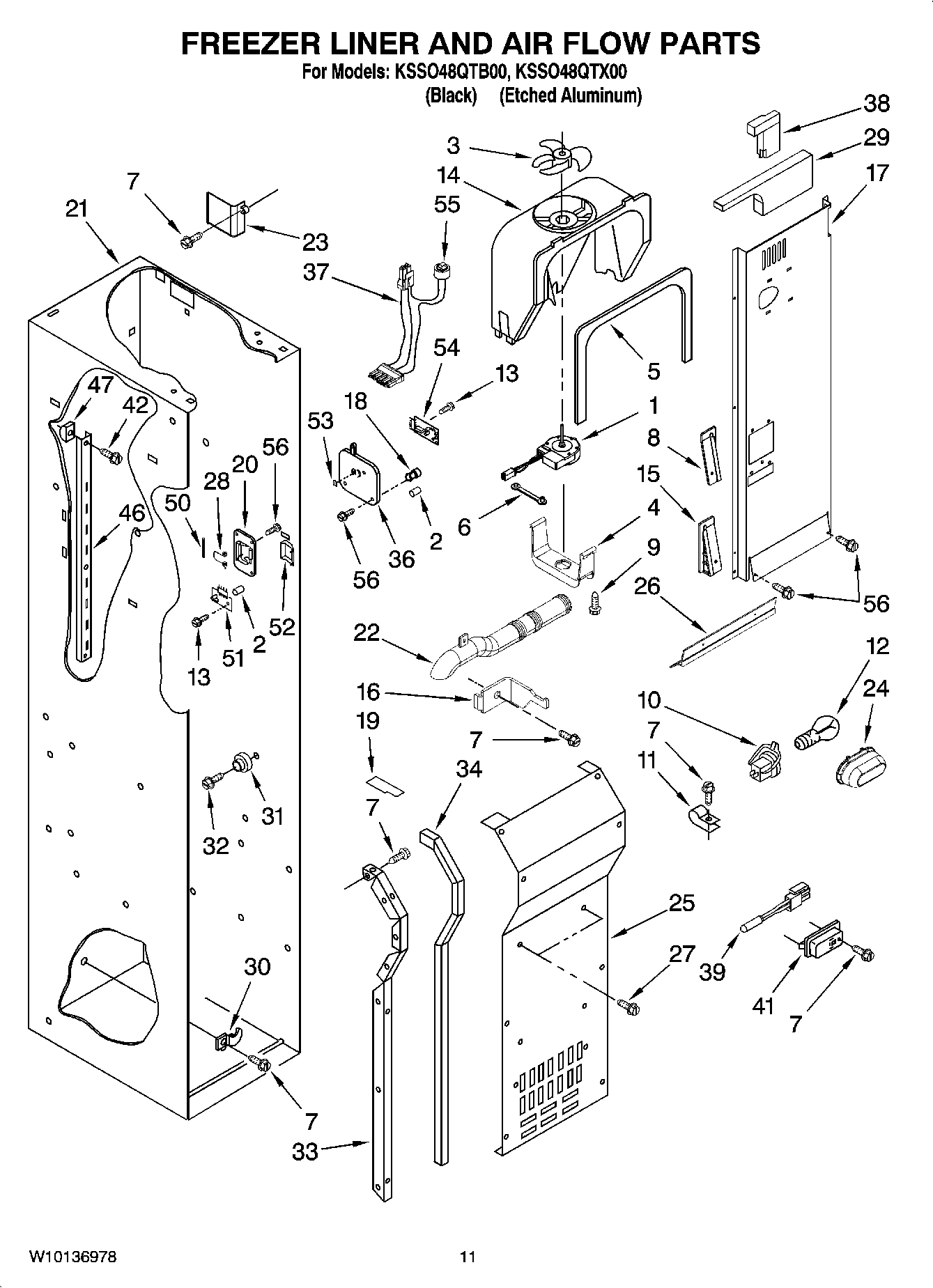 08 - FREEZER LINER AND AIR FLOW PARTS