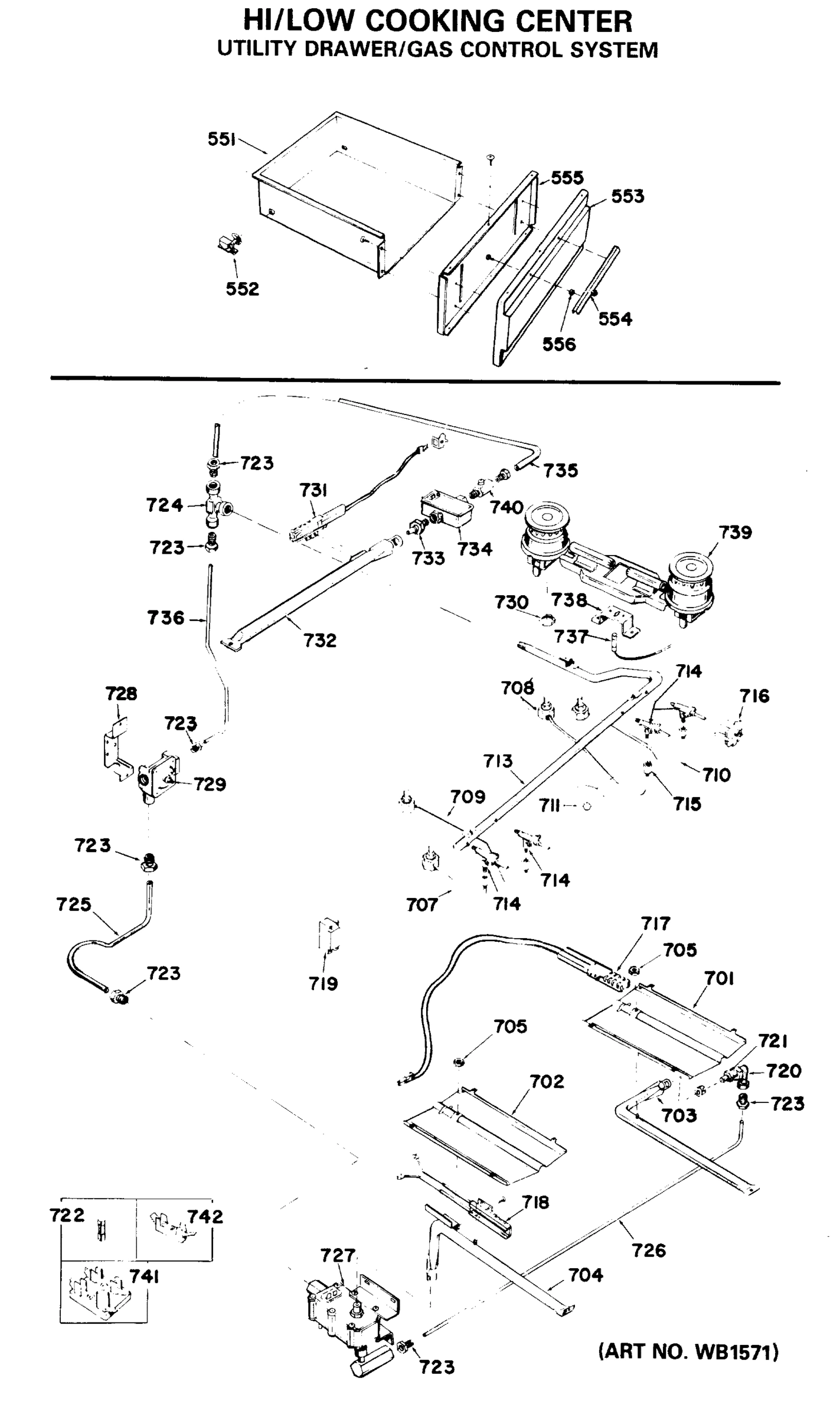 UTILITY DRAWER/GAS CONTROL SYSTEM