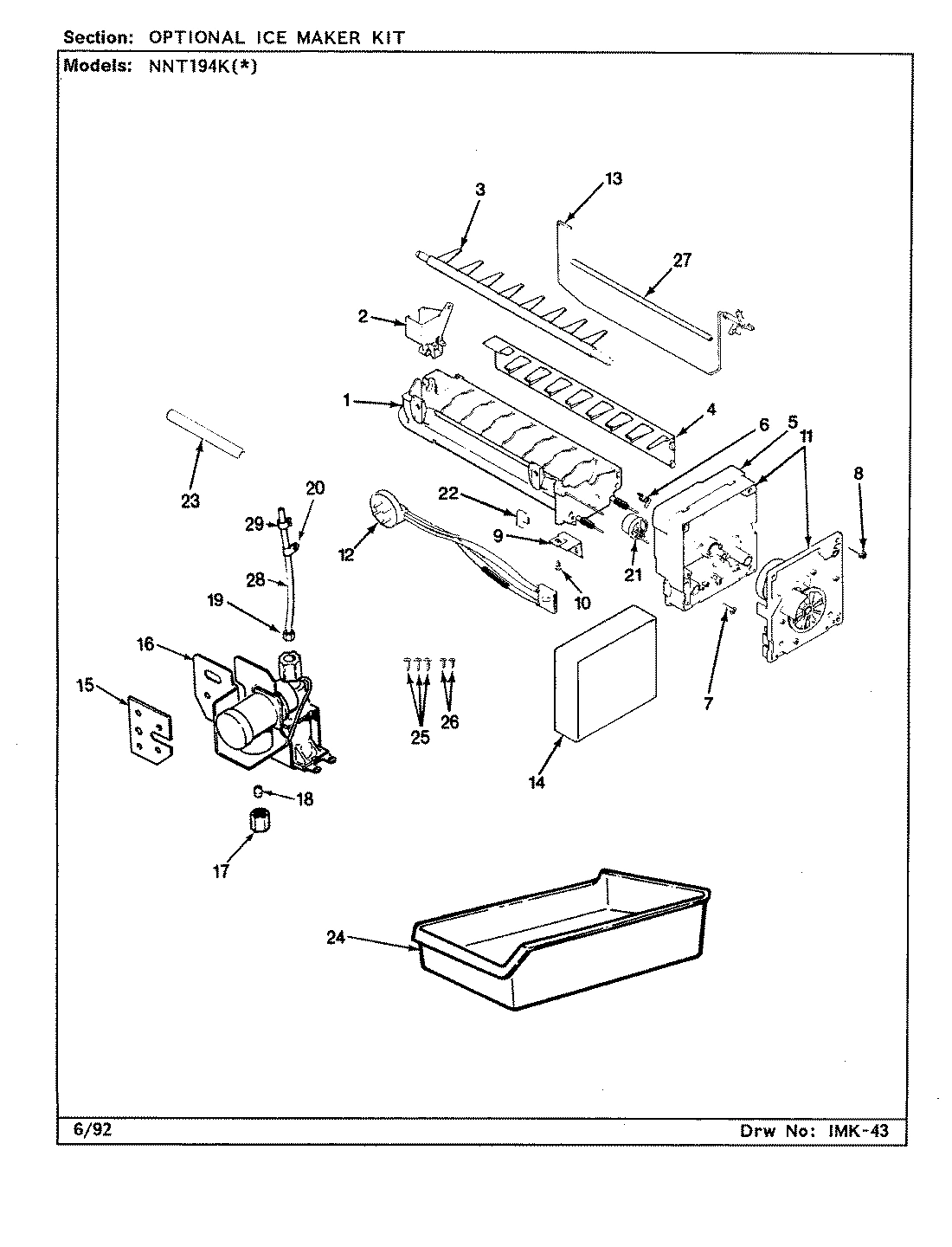 05 - OPTIONAL ICE MAKER KIT-IMKTM1