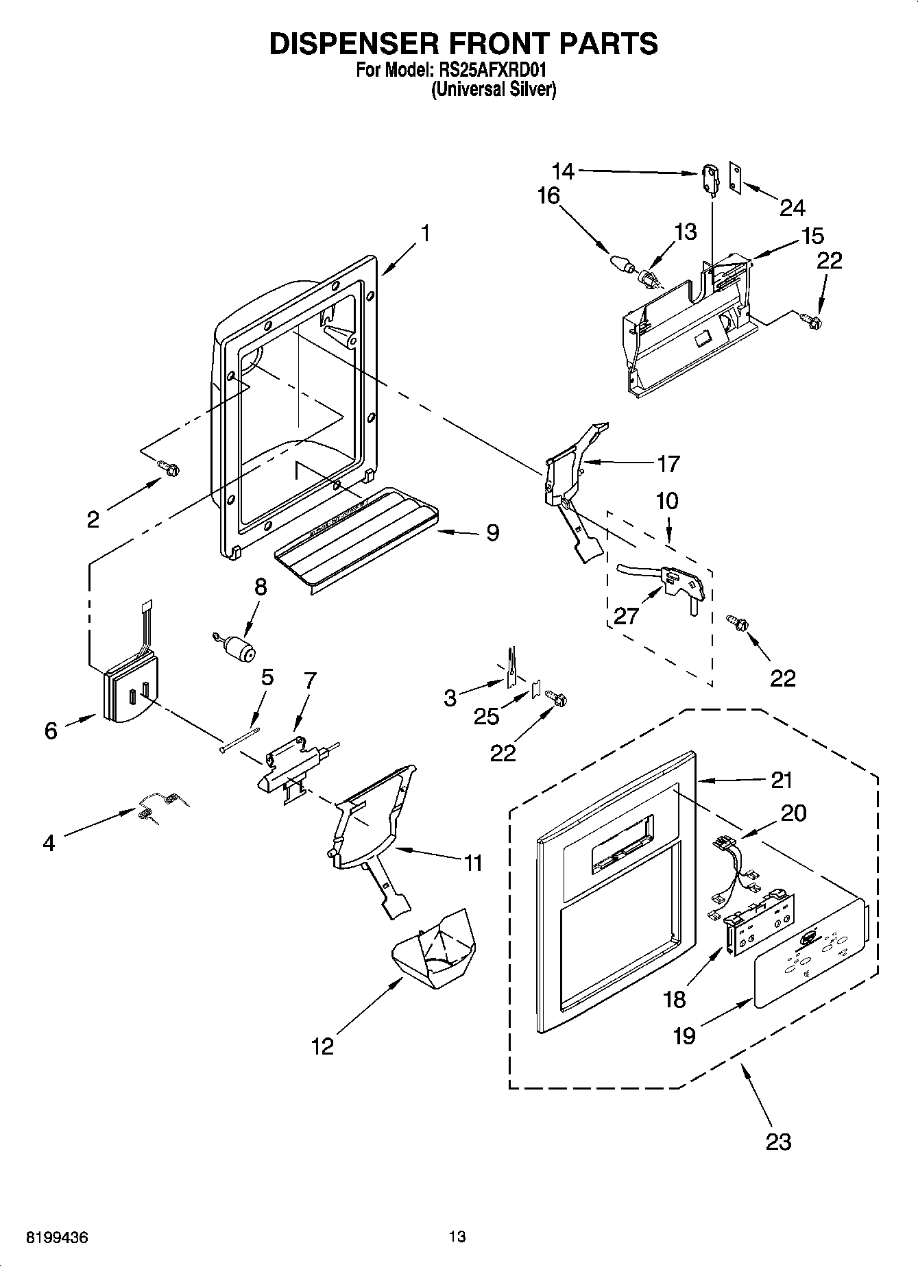 08 - DISPENSER FRONT PARTS