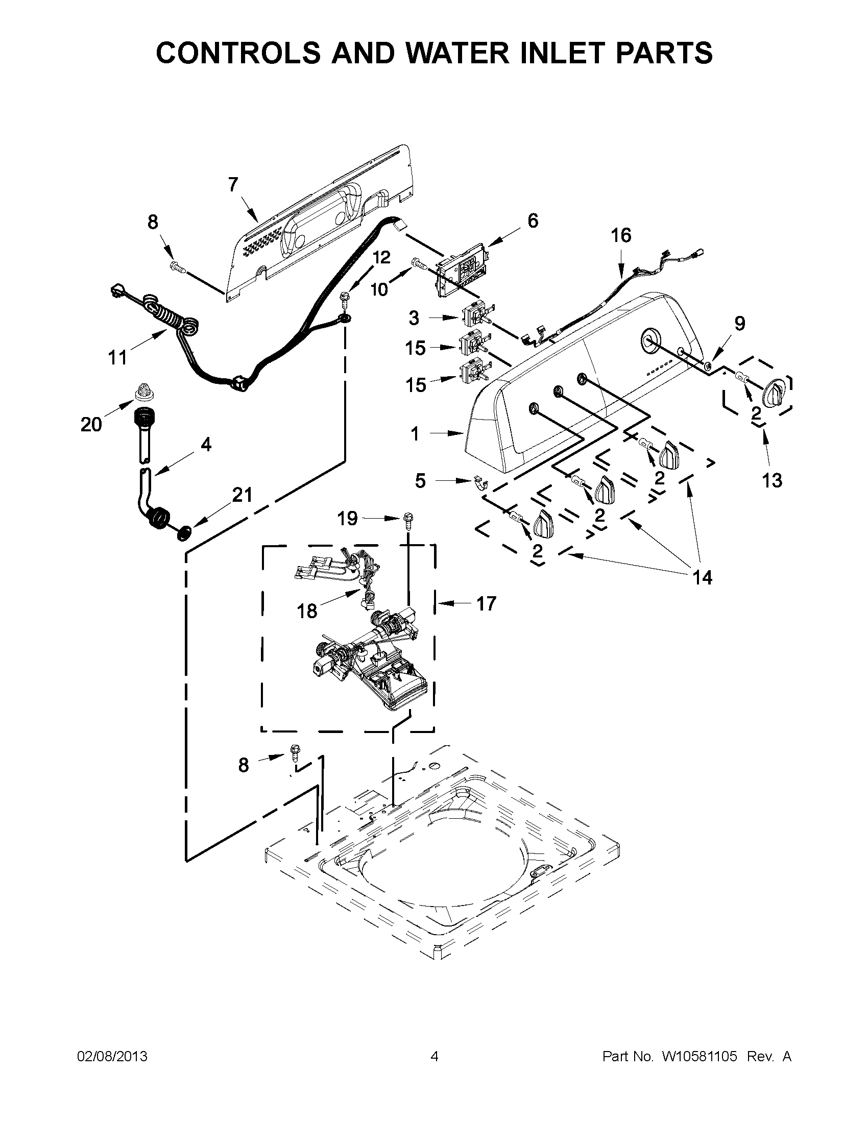 02 - CONTROLS AND WATER INLET PARTS