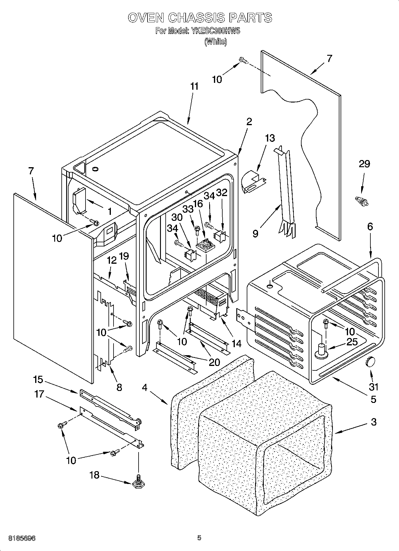04 - OVEN CHASSIS PARTS