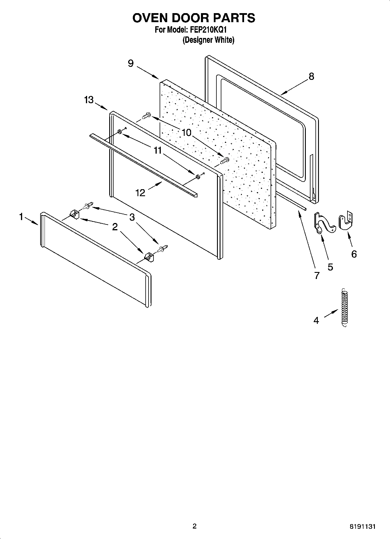 02 - OVEN DOOR PARTS