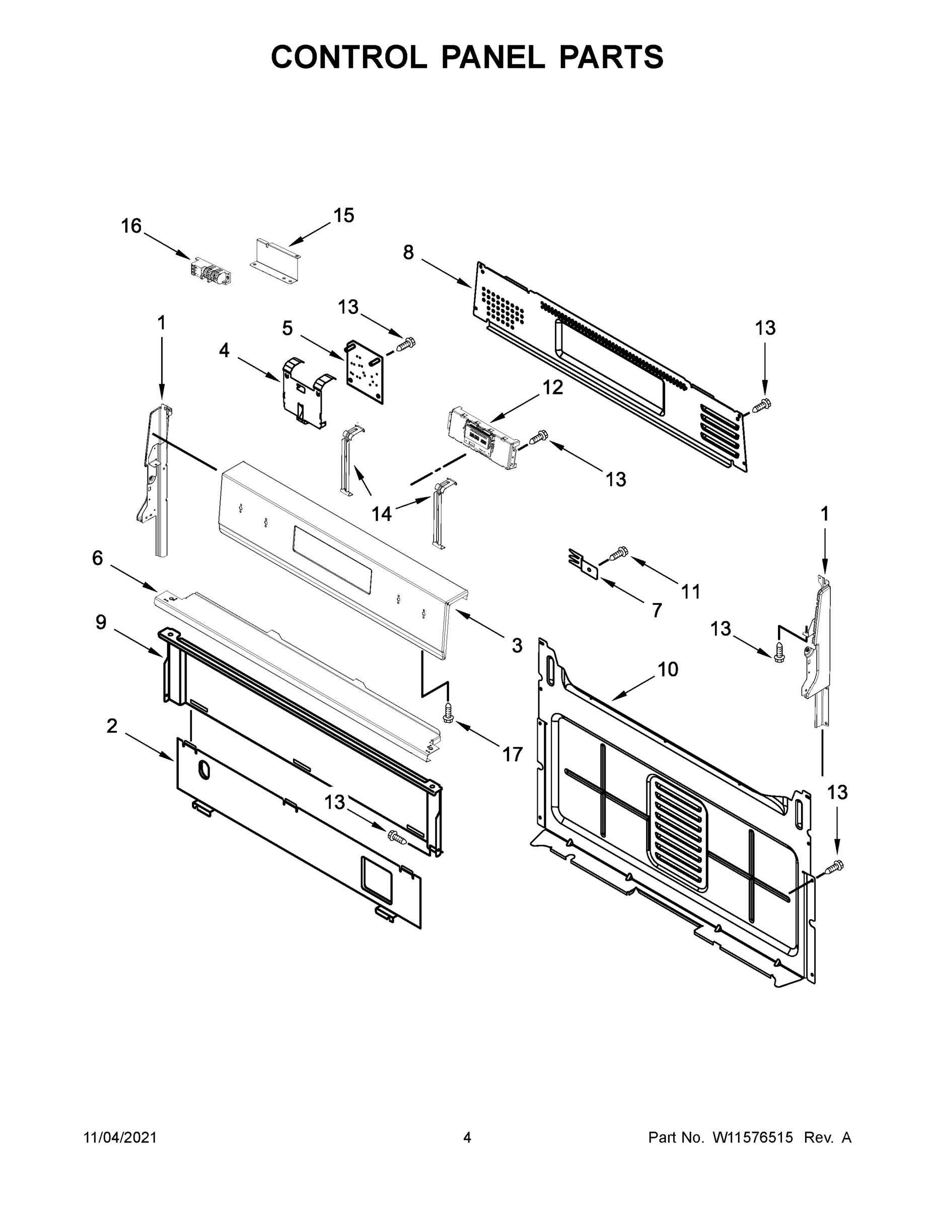 03 - CONTROL PANEL PARTS