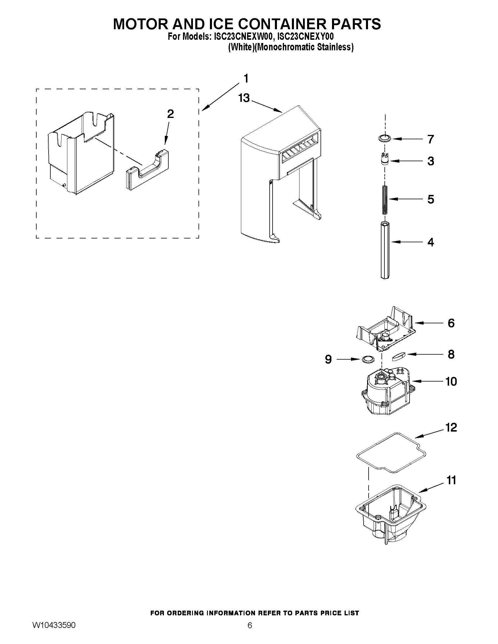 05 - MOTOR AND ICE CONTAINER PARTS
