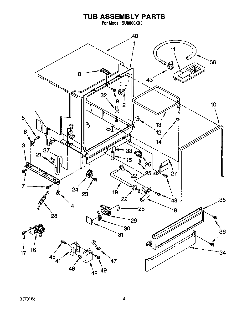 04 - TUB ASSEMBLY, LIT/OPTIONAL