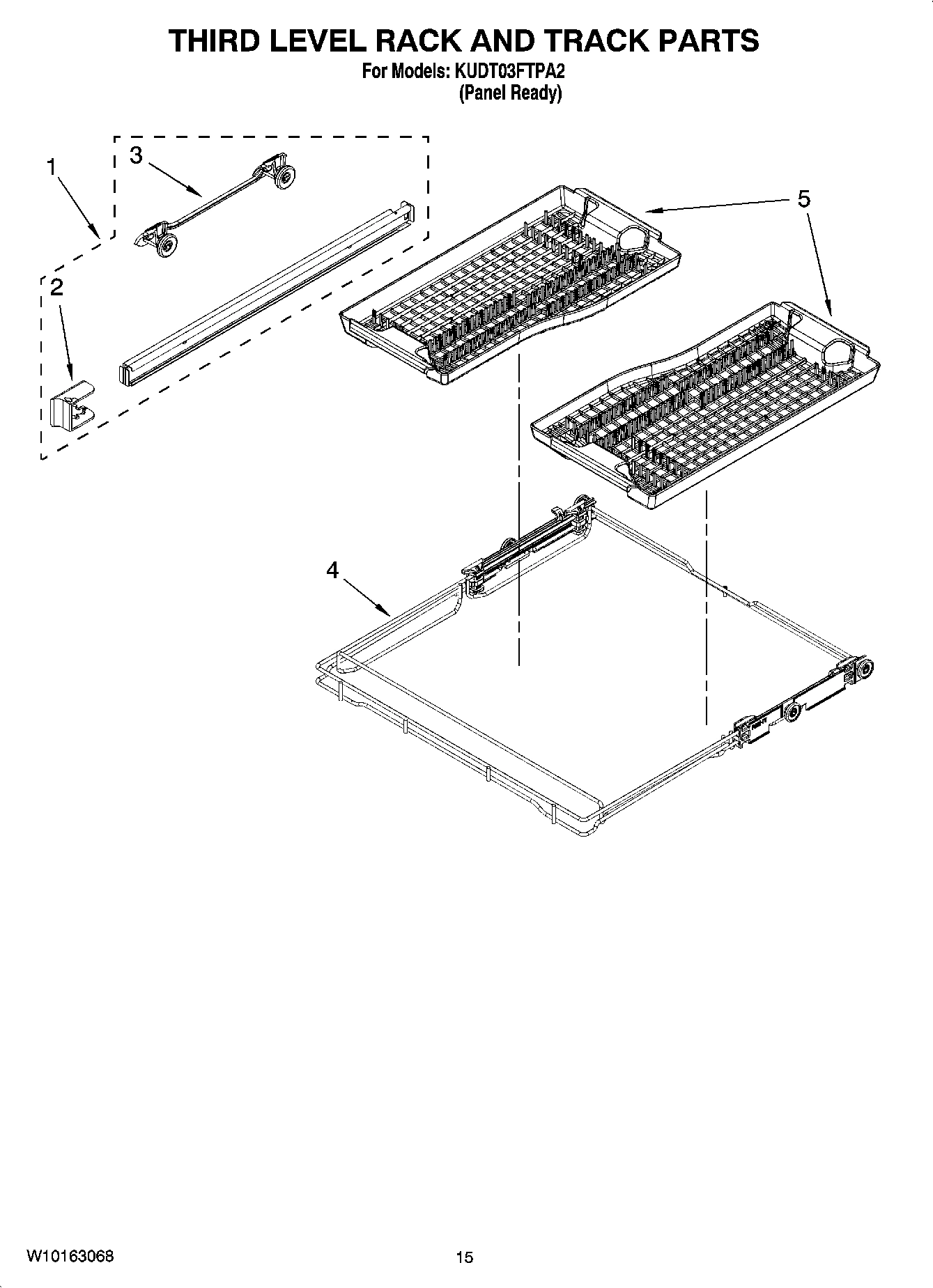 12 - THIRD LEVEL RACK AND TRACK PARTS, OPTIONAL PARTS (NOT INCLUDED)