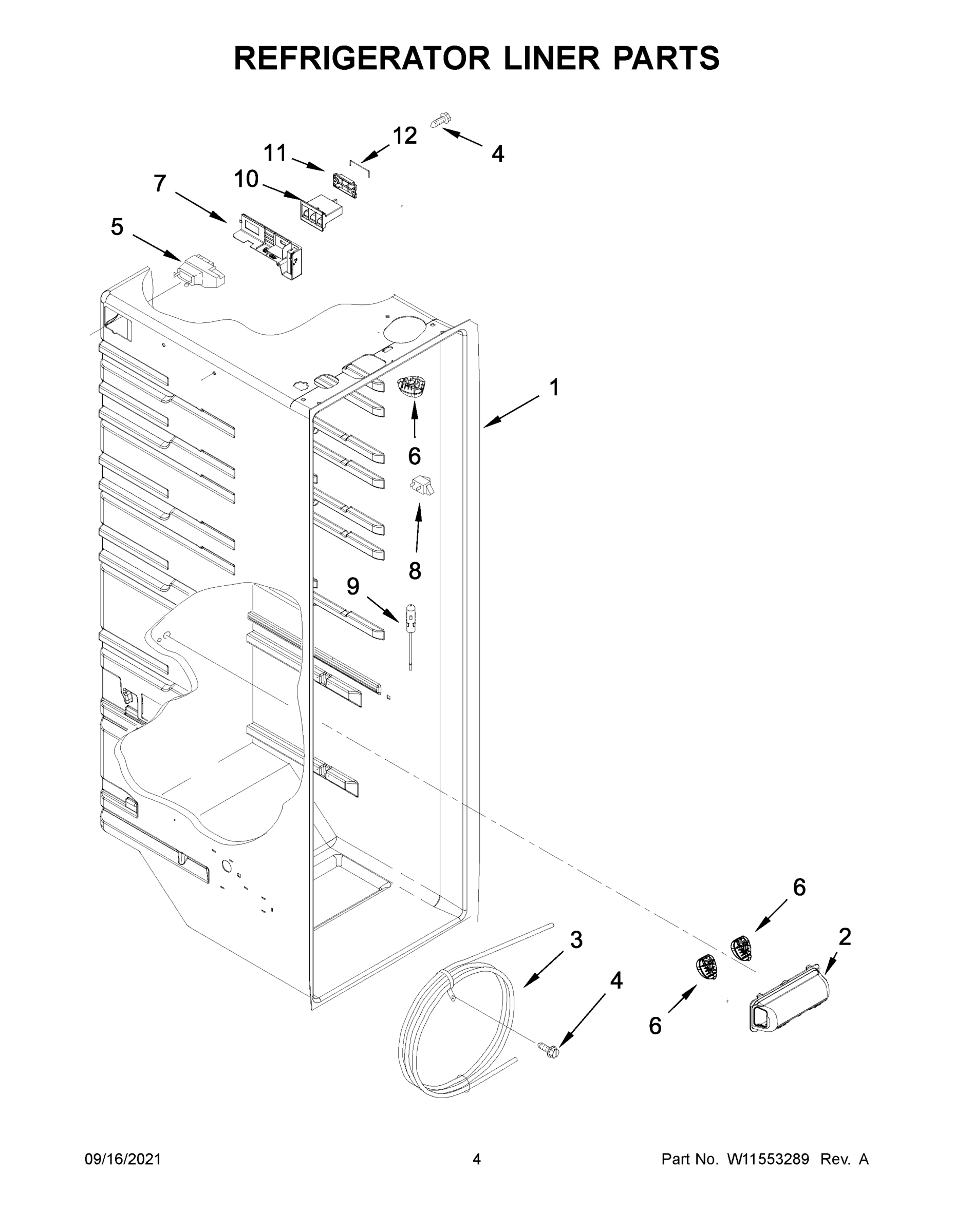 03 - REFRIGERATOR LINER PARTS